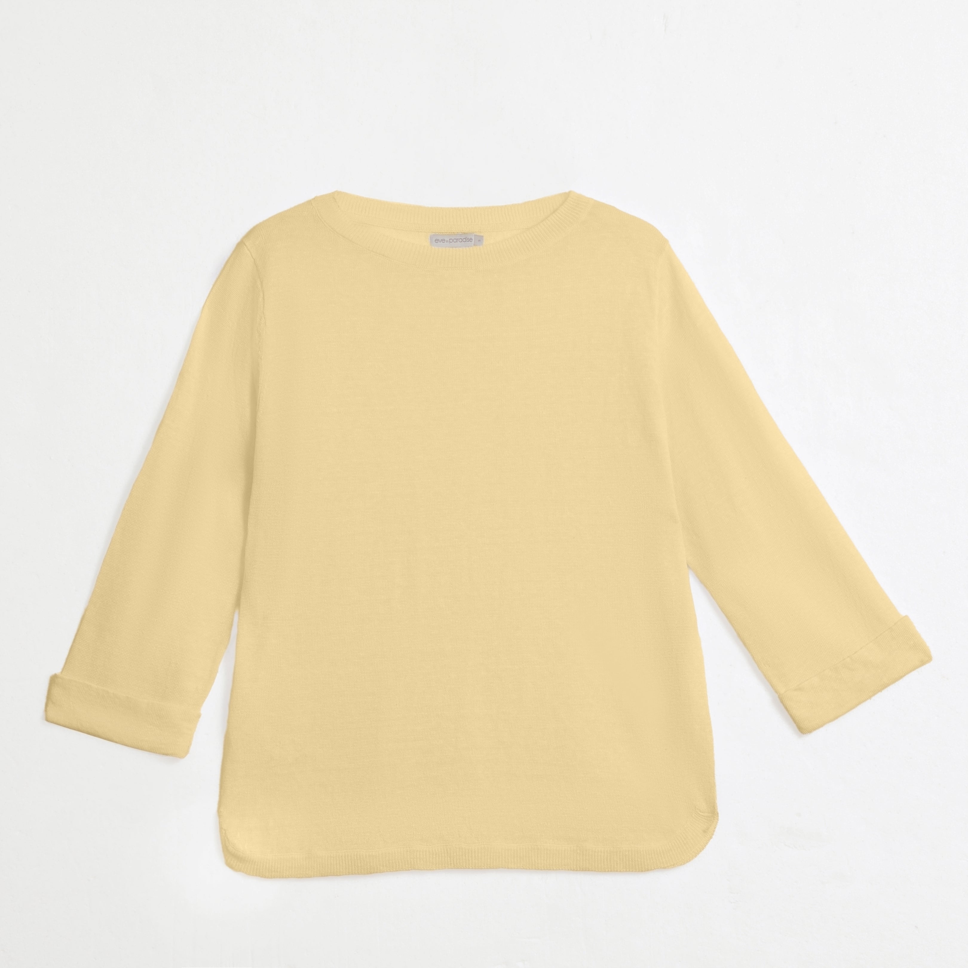 Leinenpullover mit Rundhalsausschnitt