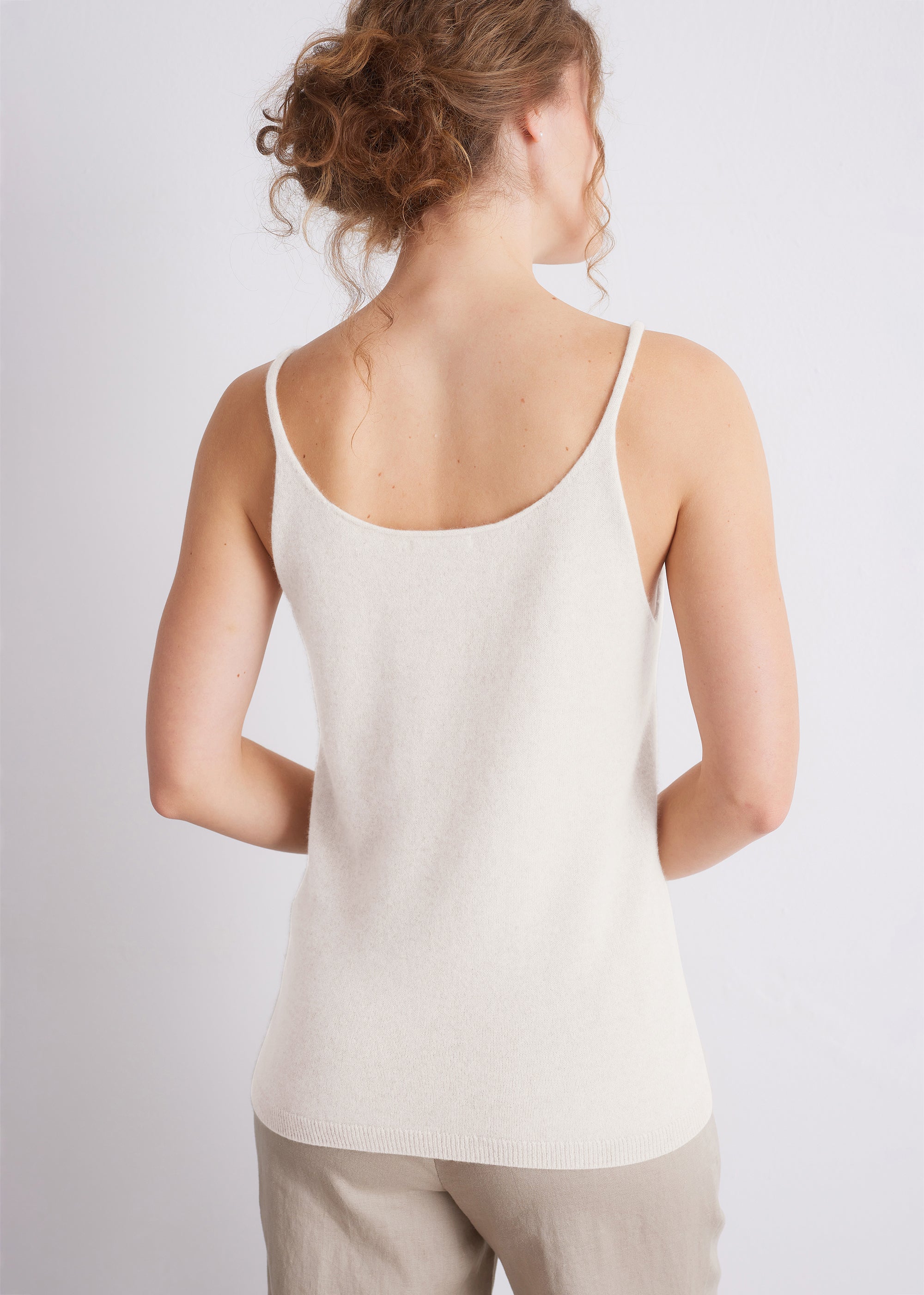 Kaschmir-Top mit V-Ausschnitt