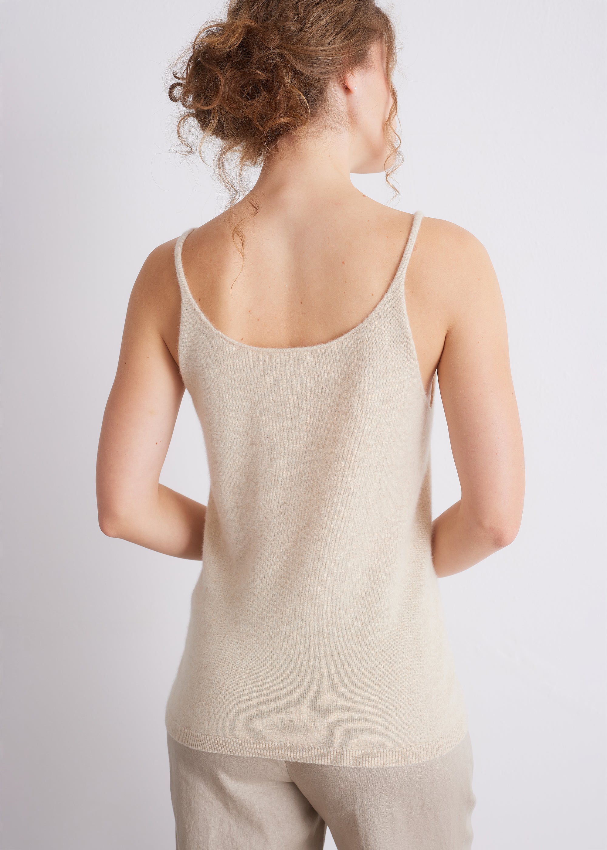 Kaschmir-Top mit V-Ausschnitt