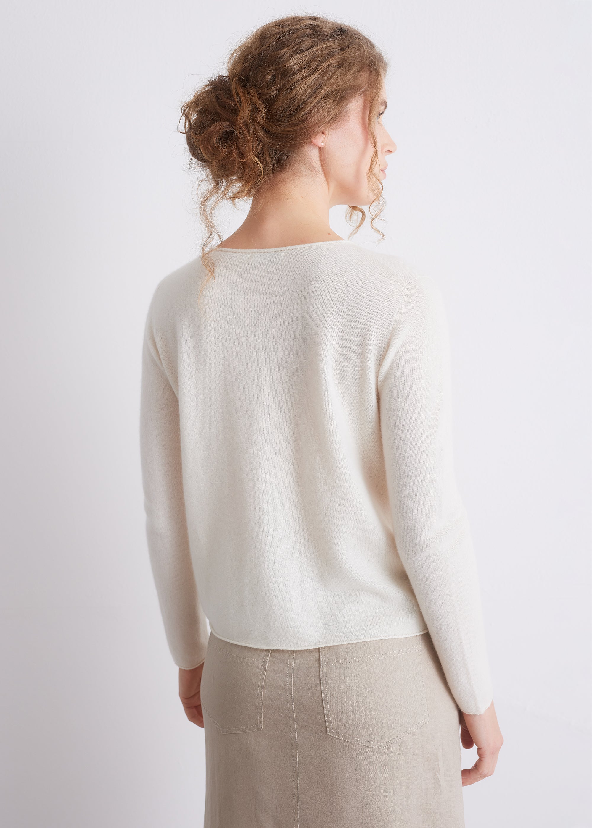 Kaschmir-Cardigan mit Knopfleiste