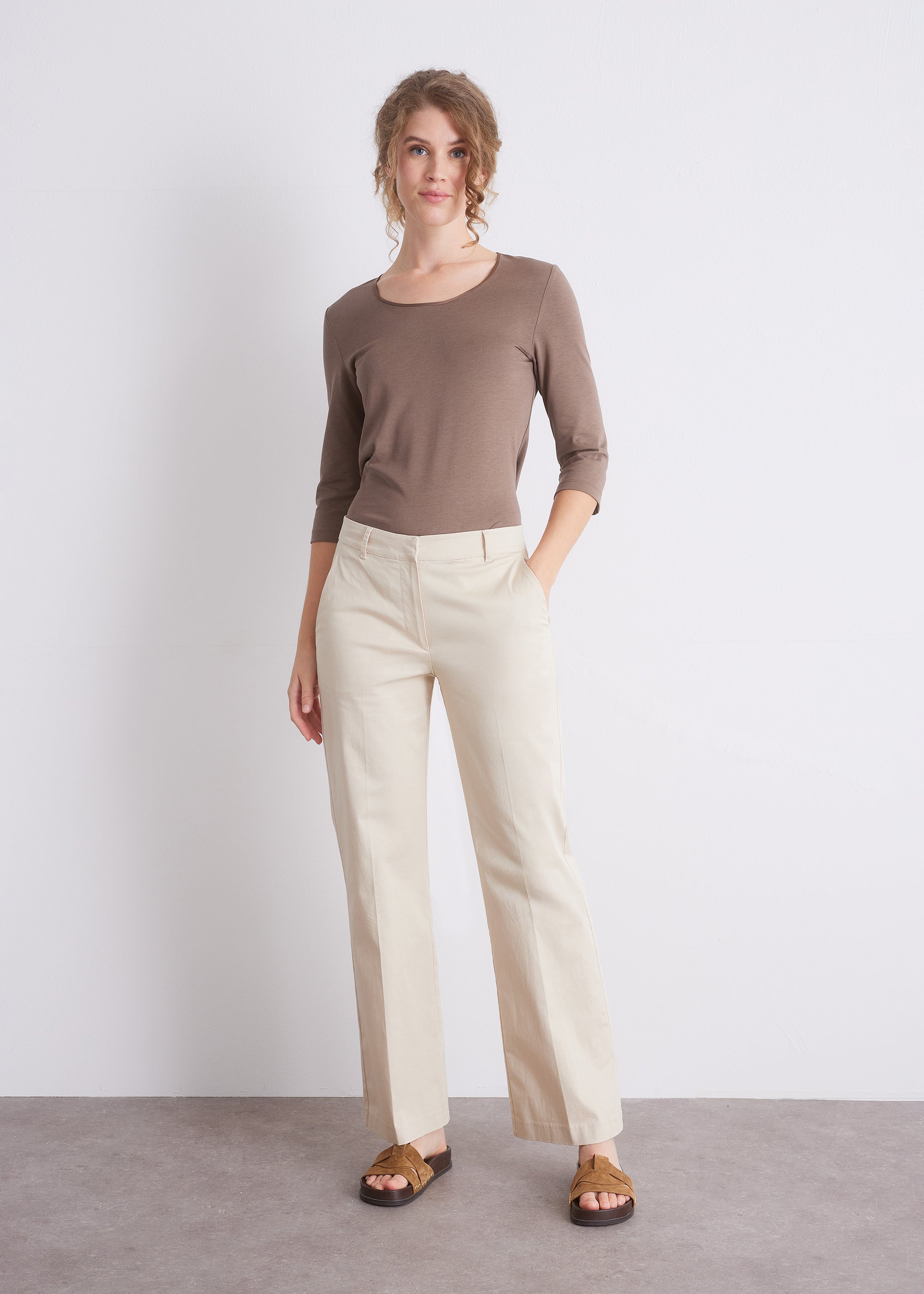 Schlichte Hose aus OCS-Baumwolle