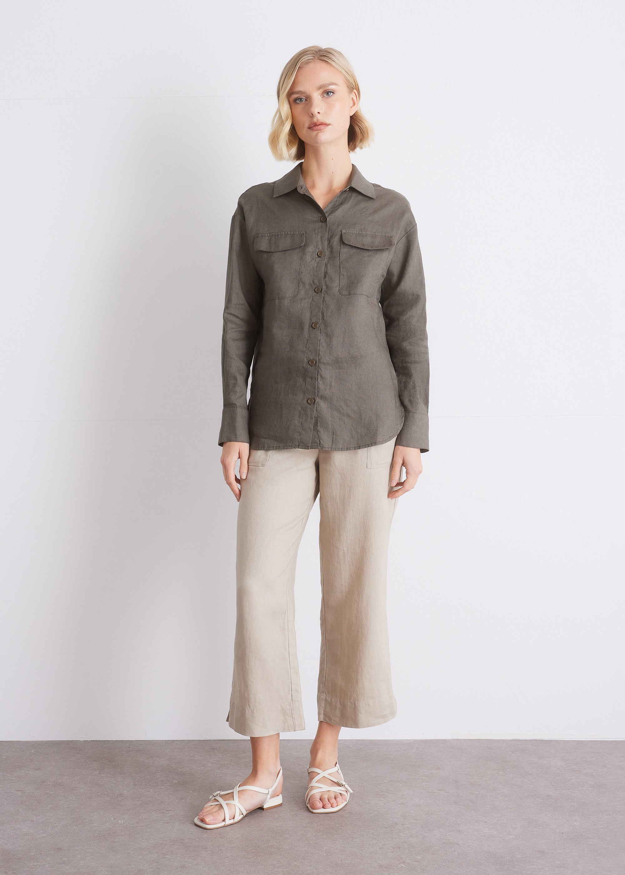 Leinenbluse aus reinem Leinen