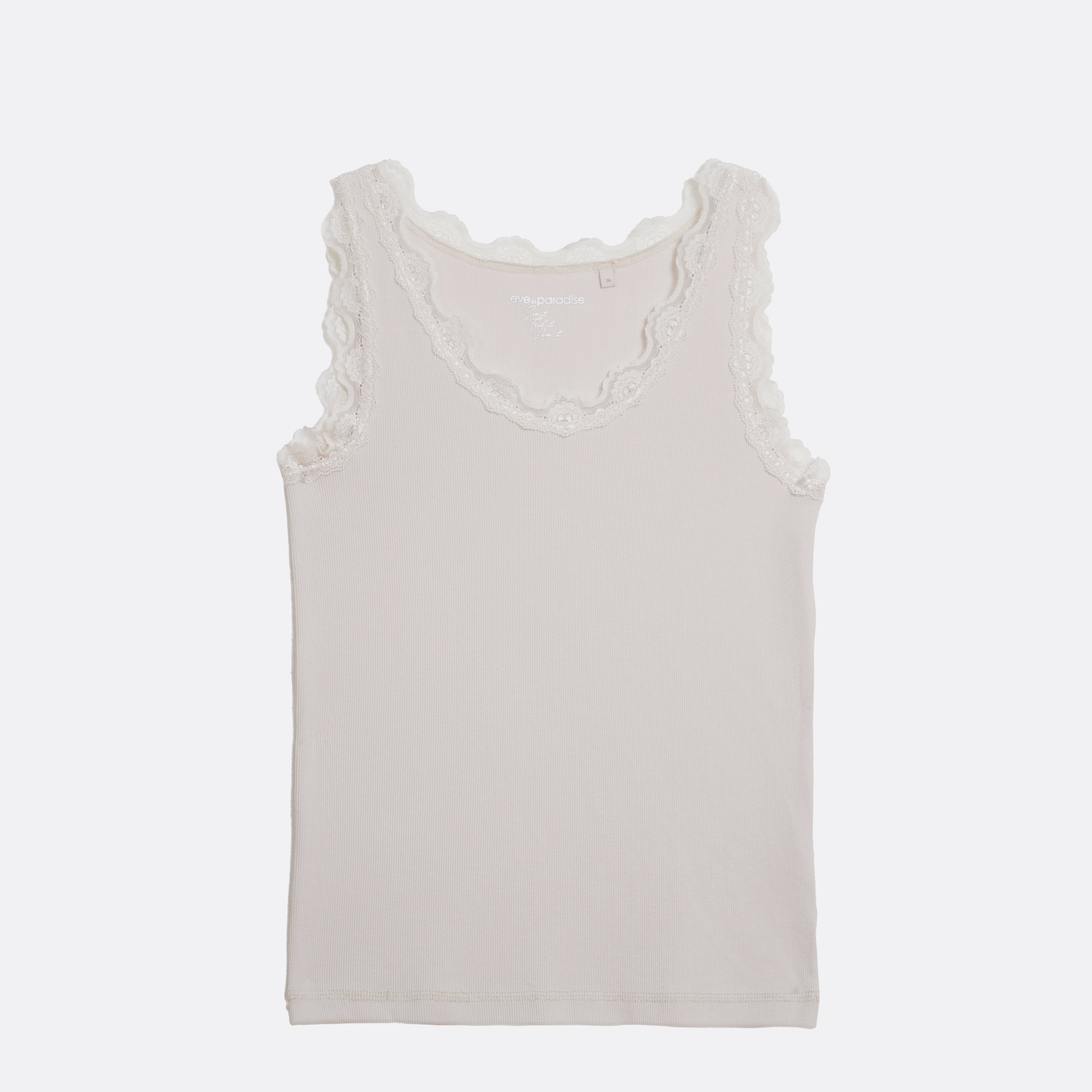 Spitzentop aus Viskose-Baumwoll-Mix