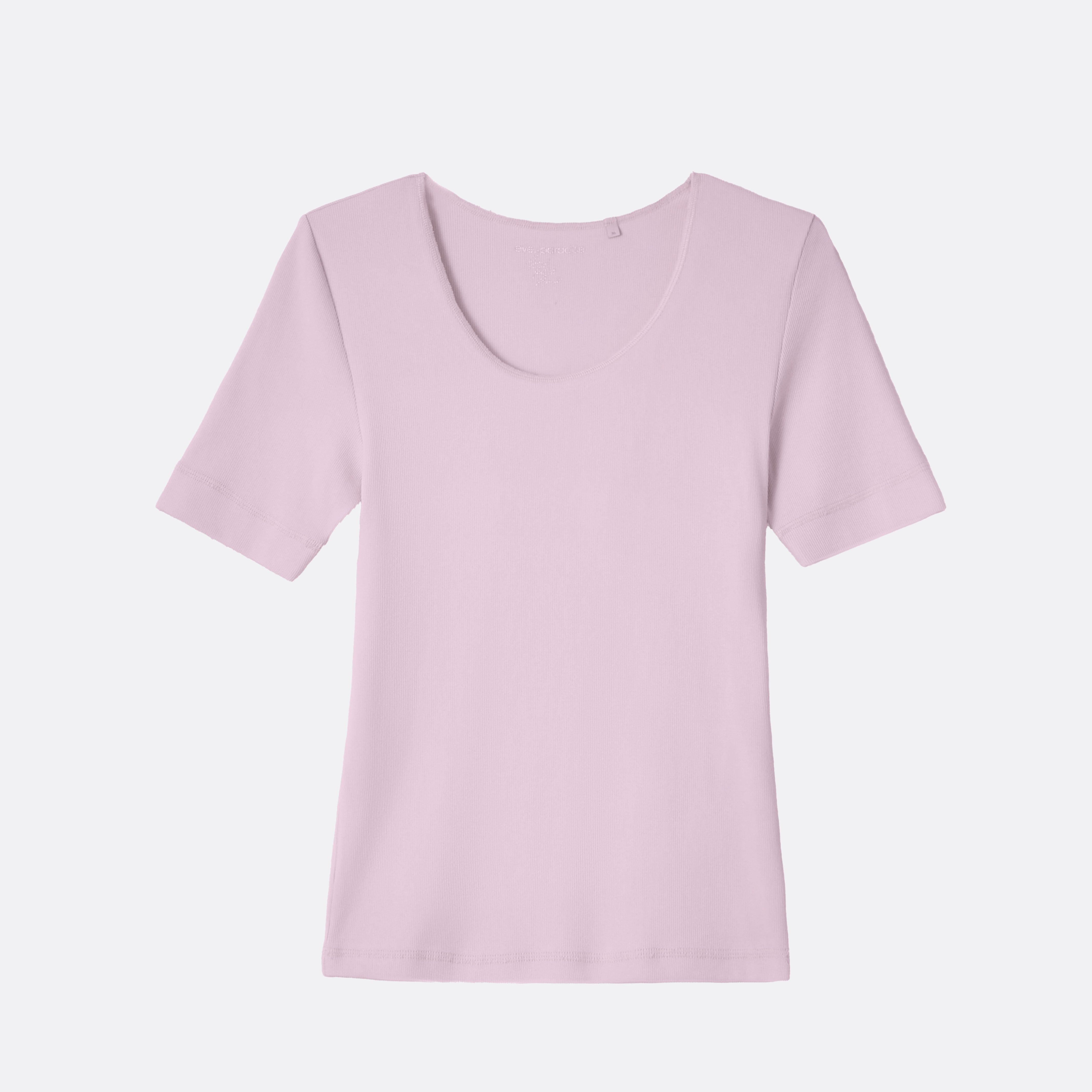 Ripp-T-Shirt aus Viskose-Baumwoll-Mix