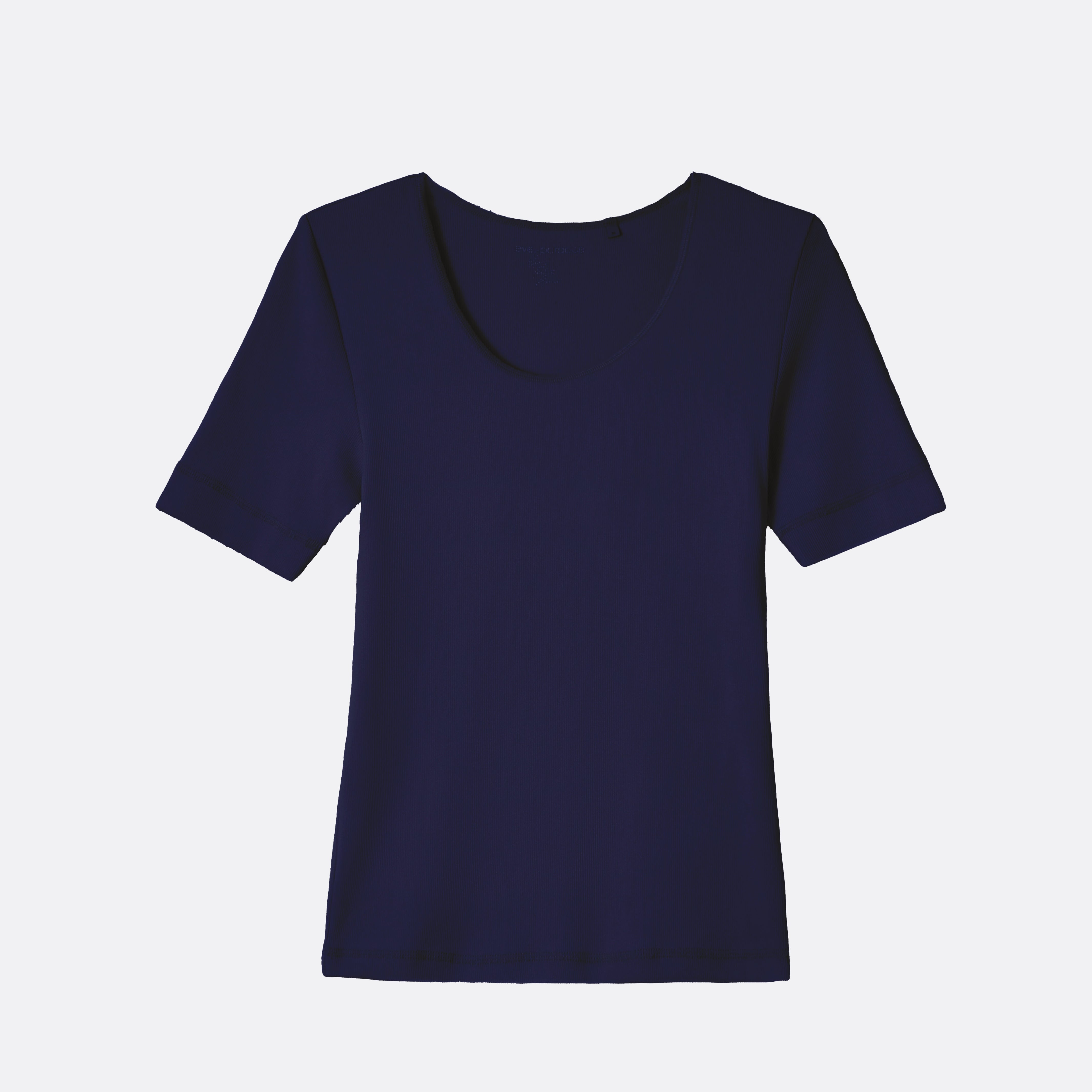 Ripp-T-Shirt aus Viskose-Baumwoll-Mix