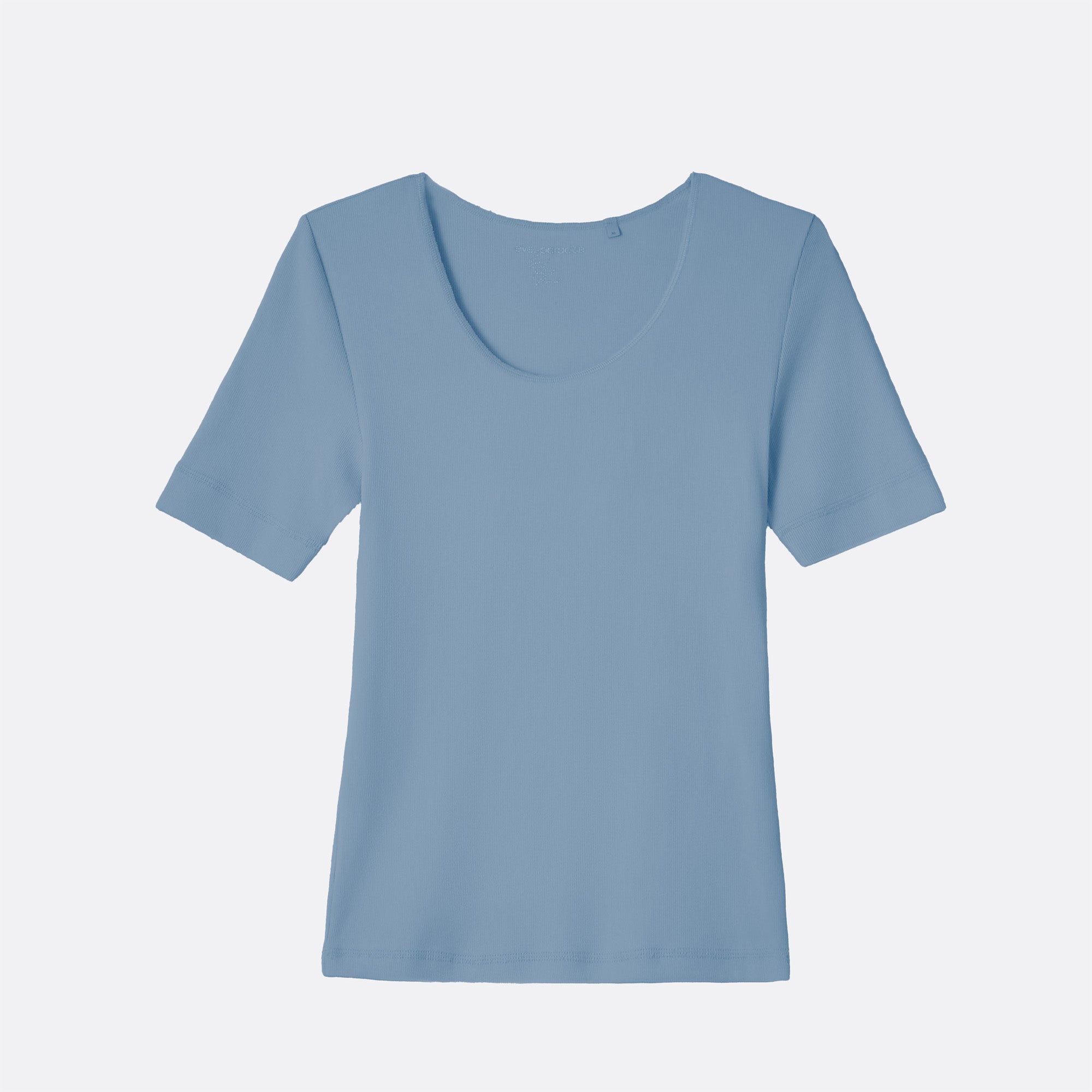 Viscose-cotton blend ribbed T-shirt