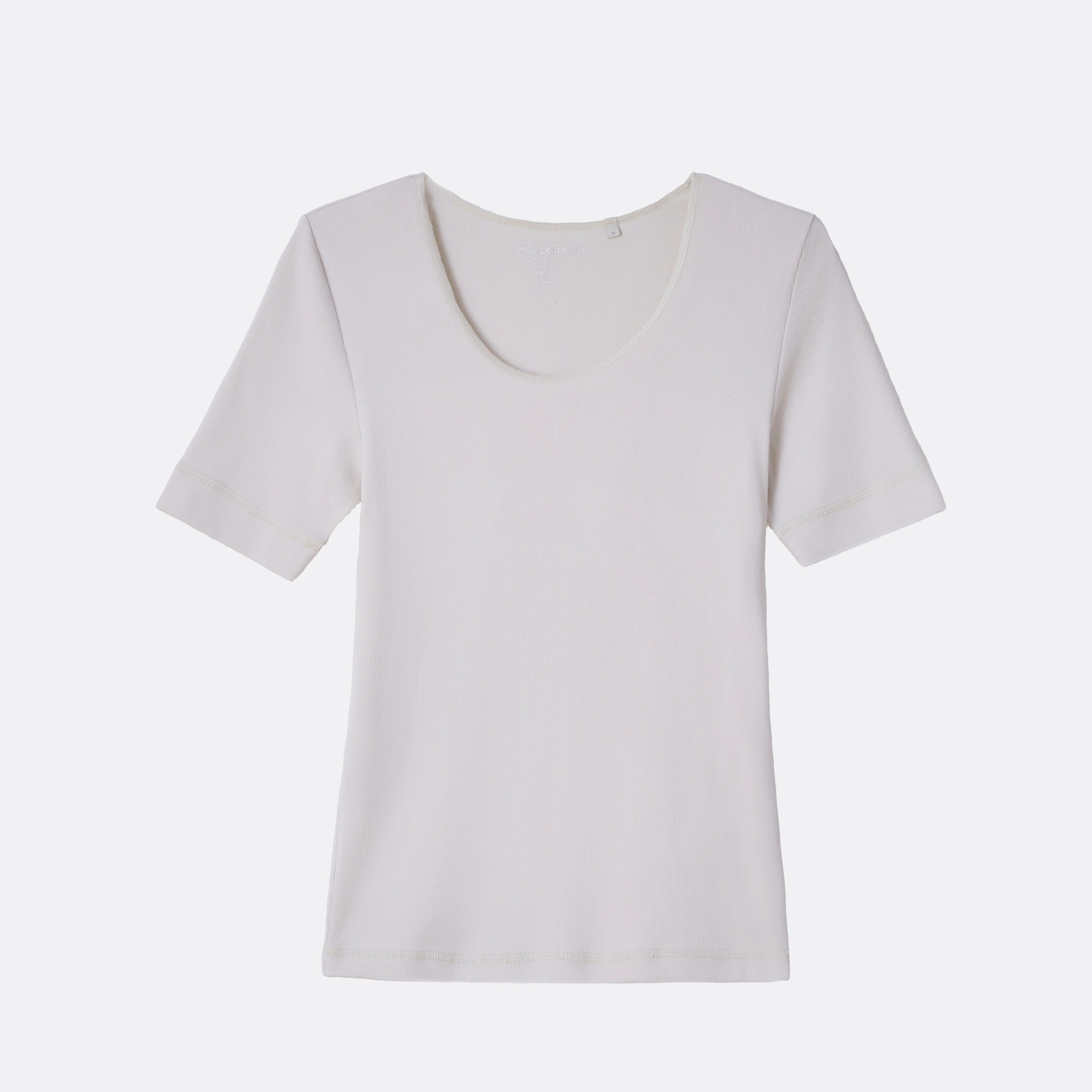 Ripp-T-Shirt aus Viskose-Baumwoll-Mix