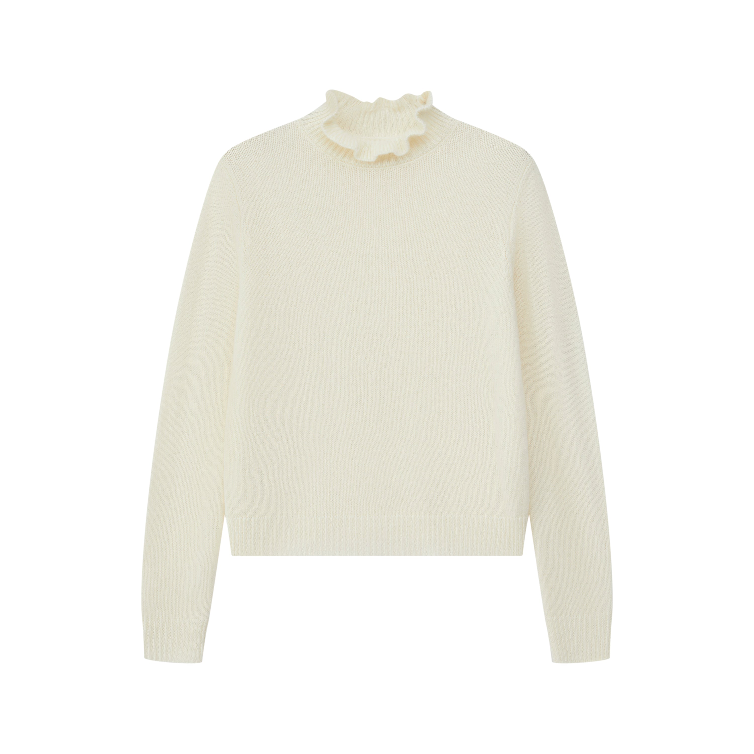 Pullover mit Rüschenkragen