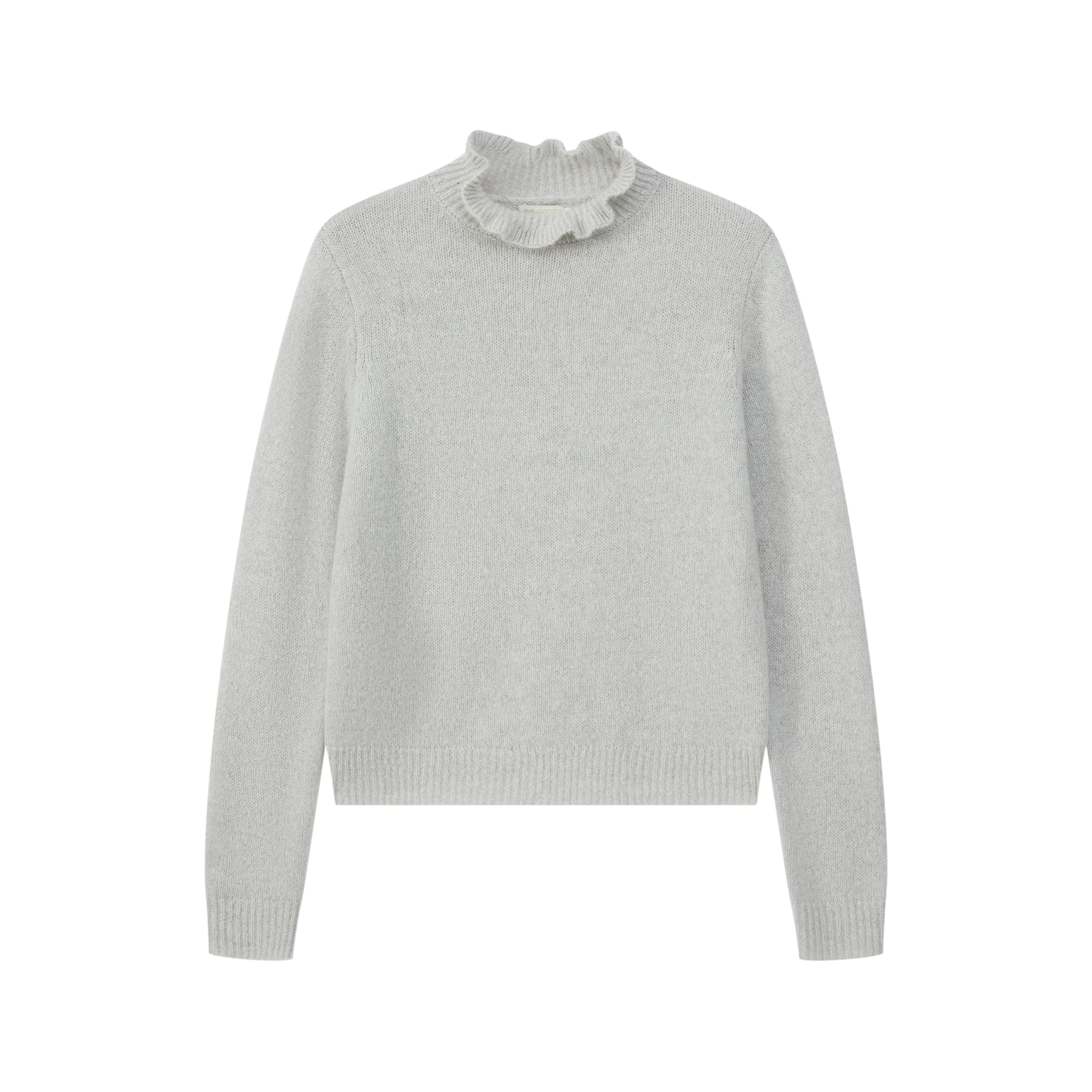 Pullover mit Rüschenkragen