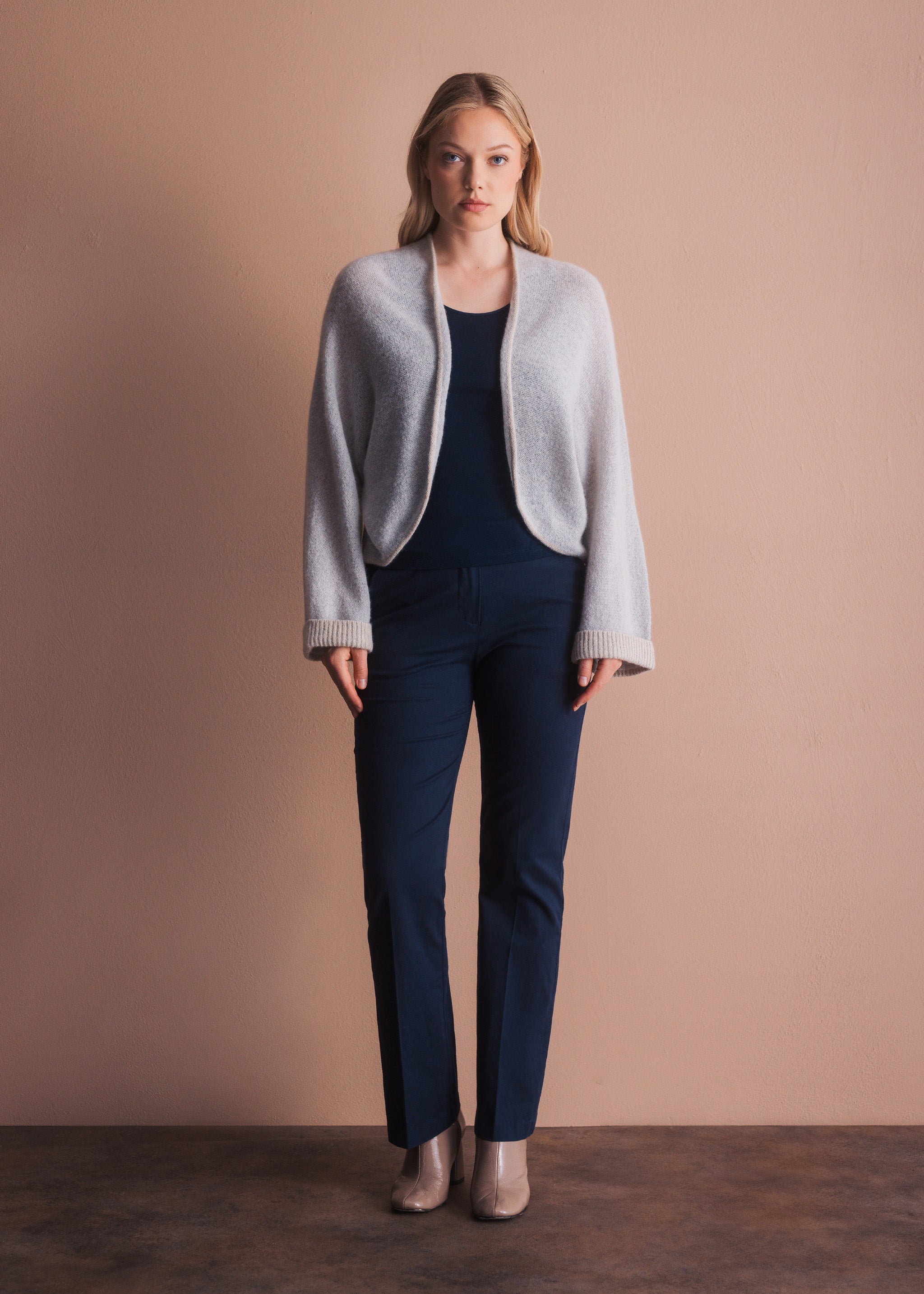 Cardigan mit Lurex-Abschluss