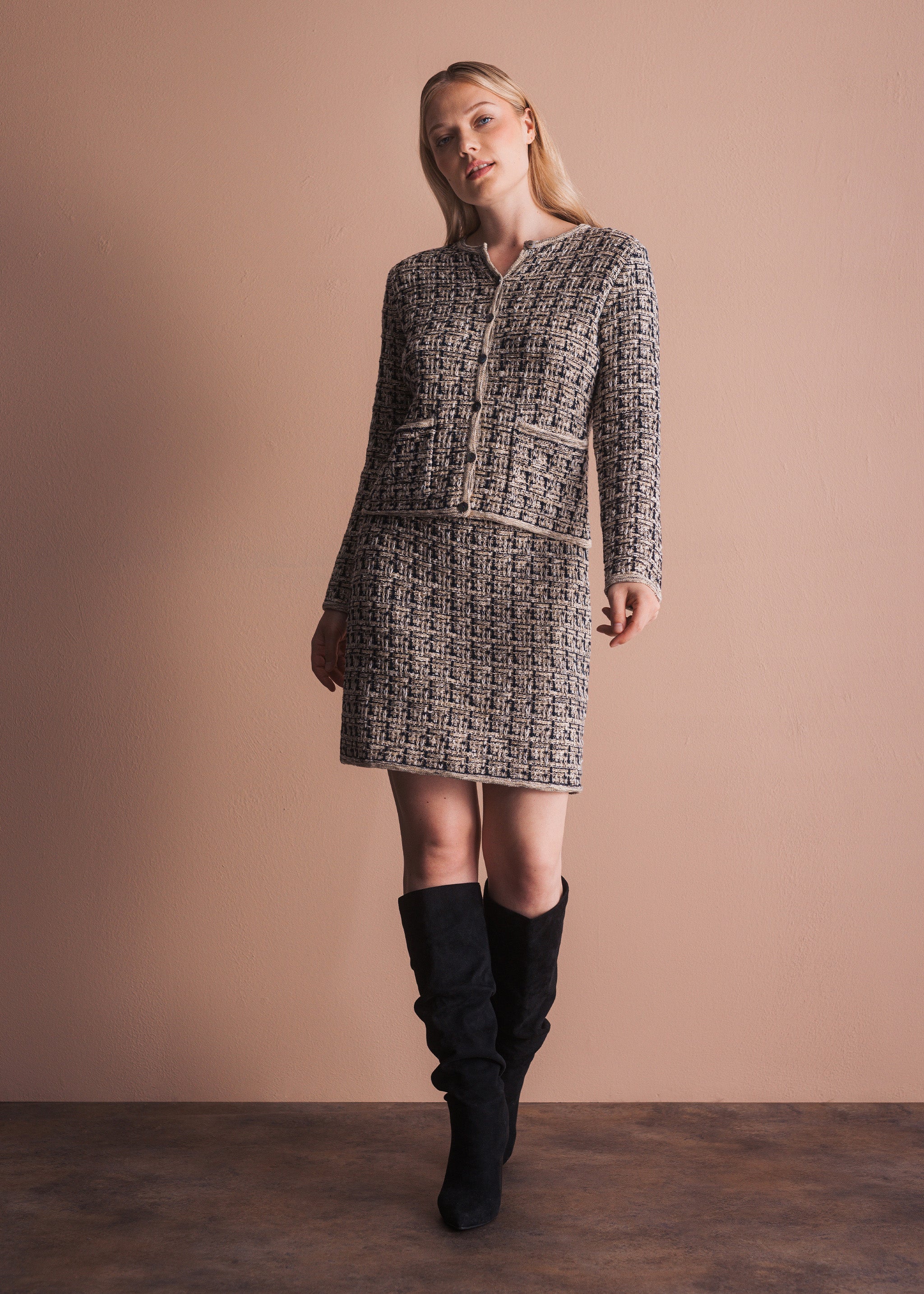 Jacke aus Bouclé-Strick