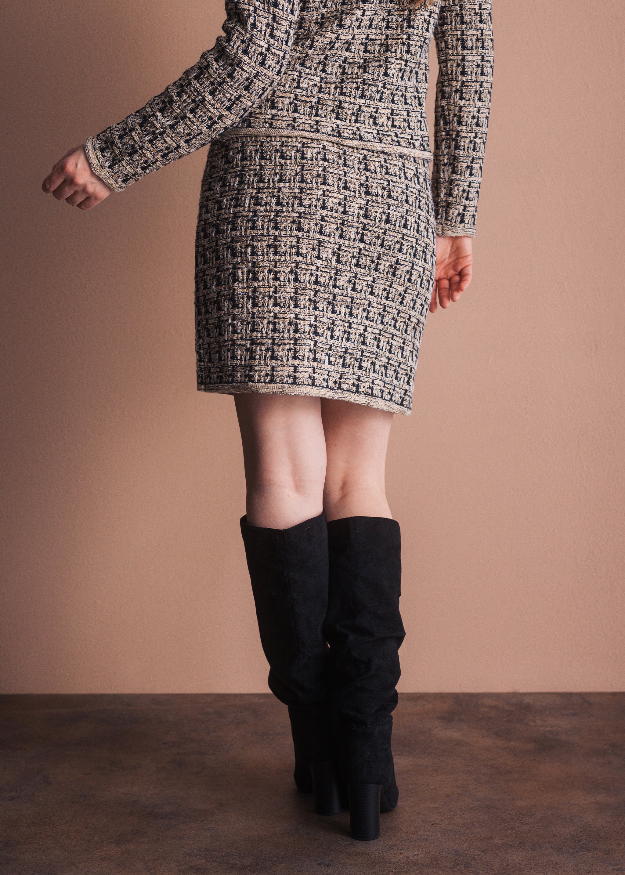 Rock aus Bouclé-Strick