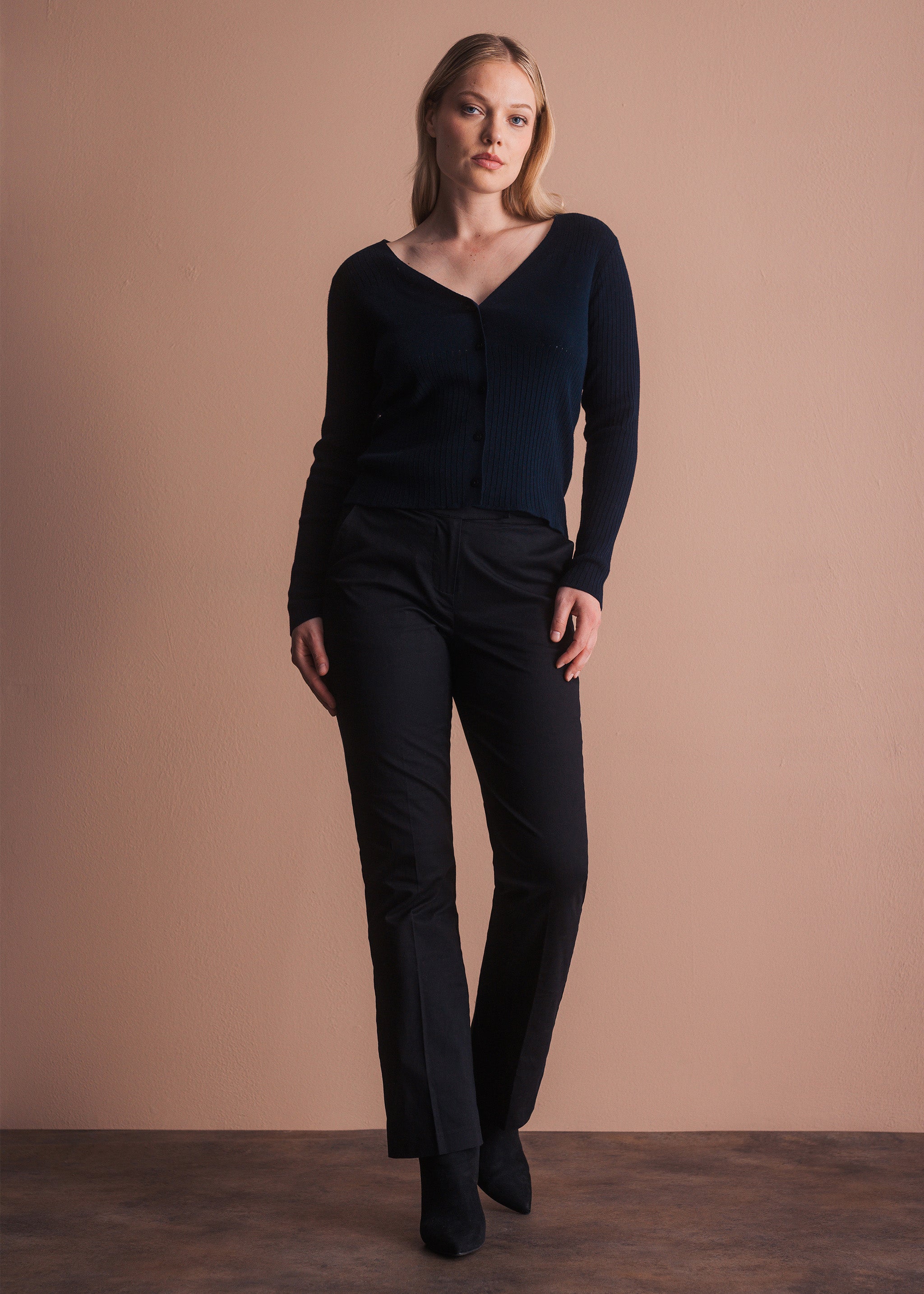 Strickjacke aus Kaschmir und Bio-Baumwolle