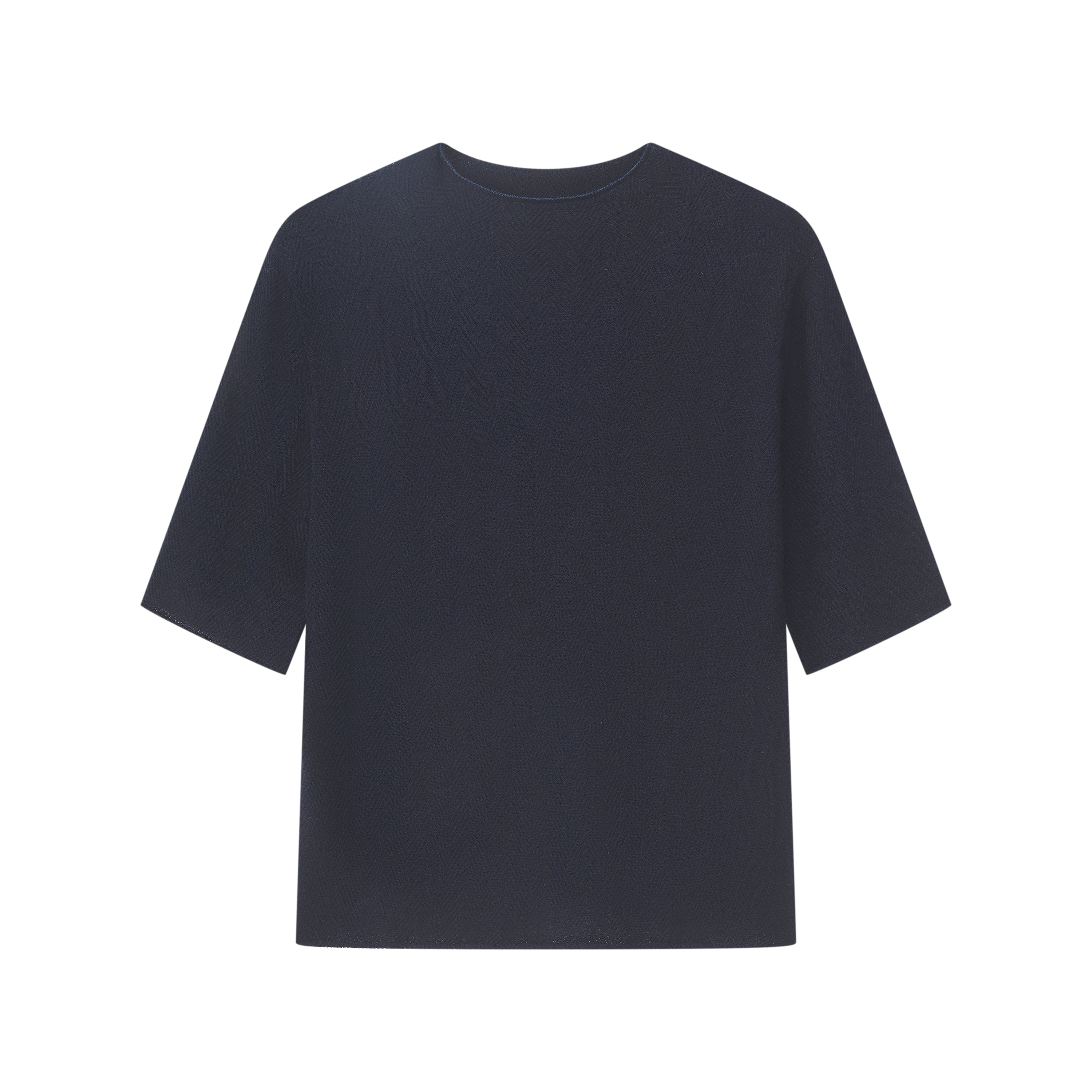 Strickshirt mit Fischgrätmuster
