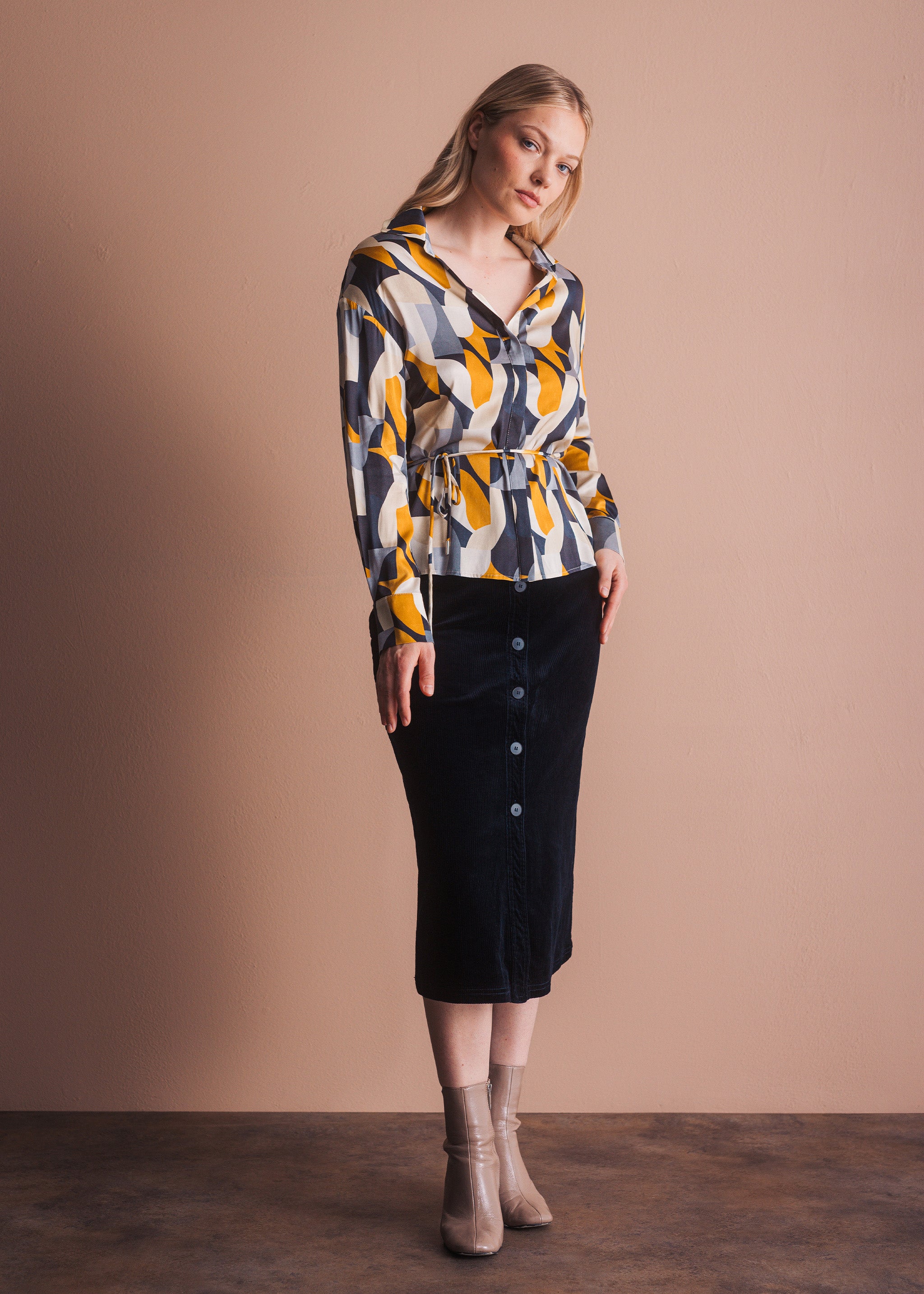 Bluse mit Grafikprint