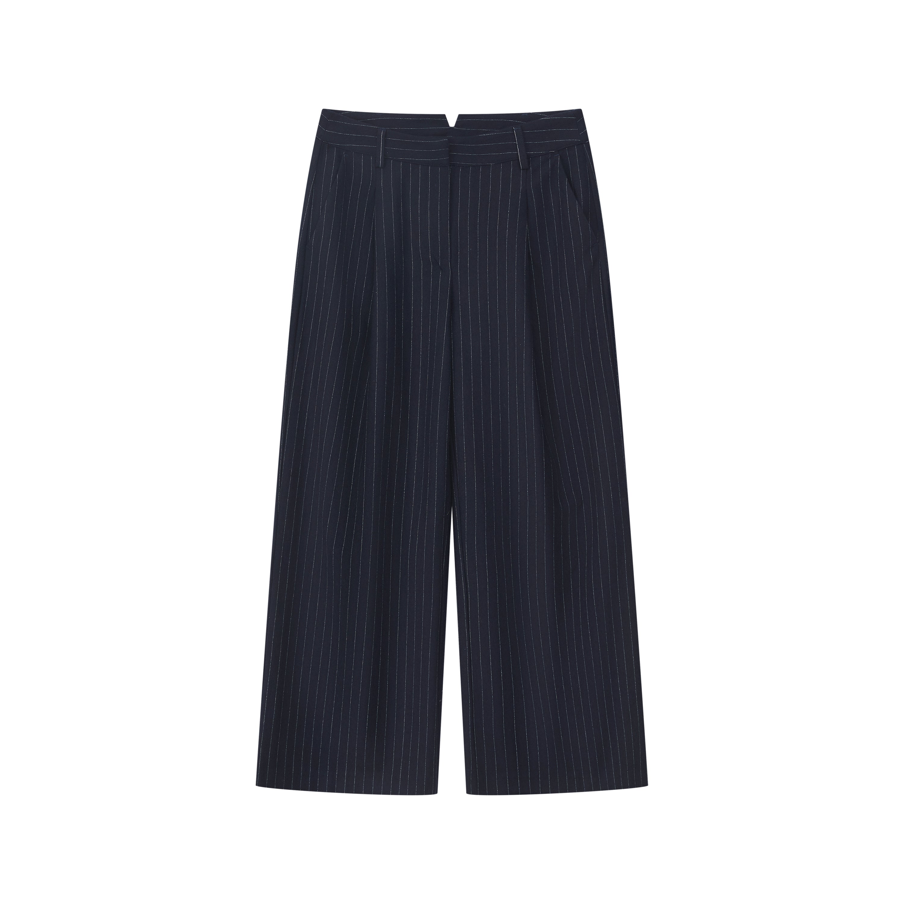 Nadelstreifen-Culotte aus Wolle