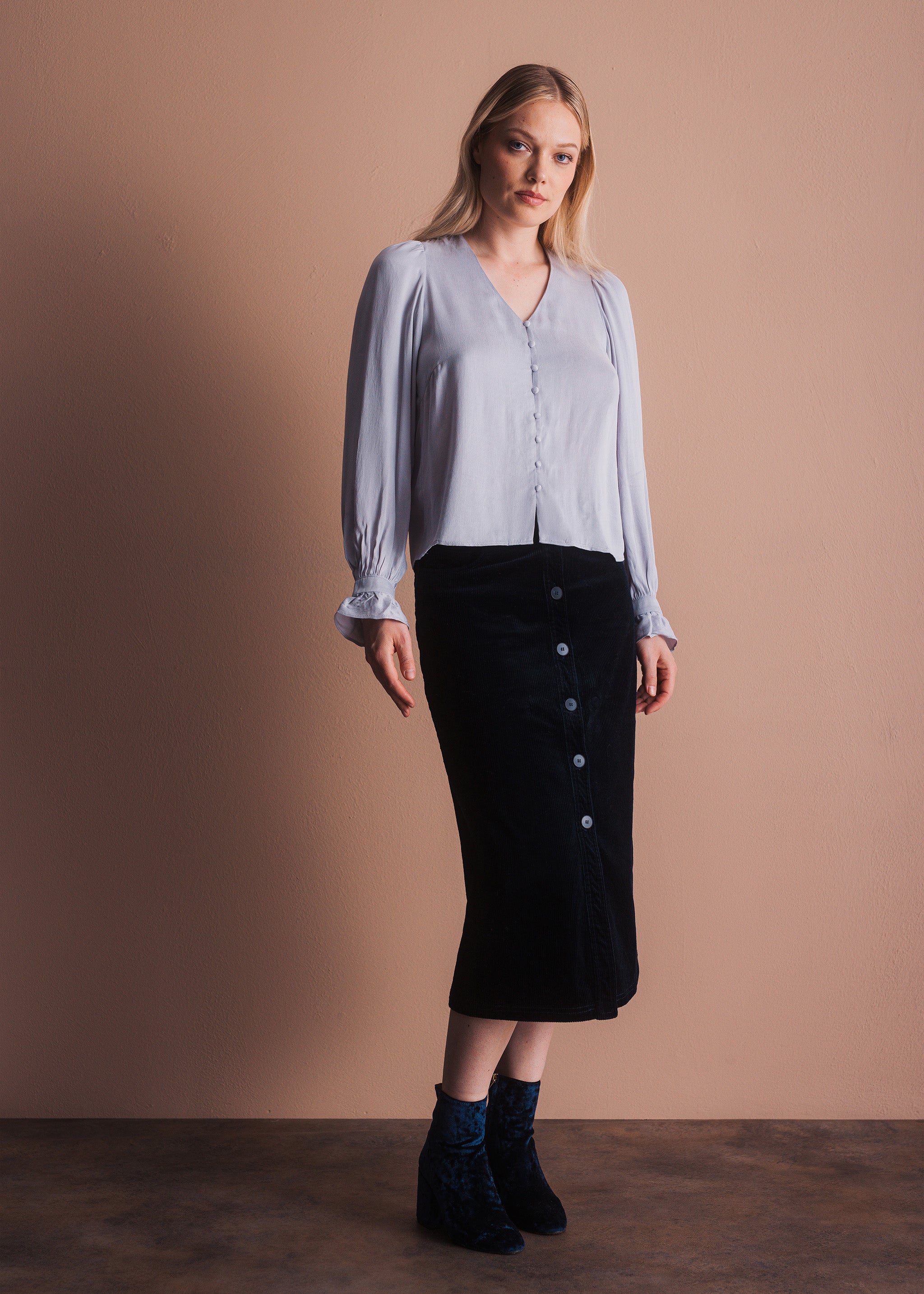 Bluse mit Rüschenmanschette