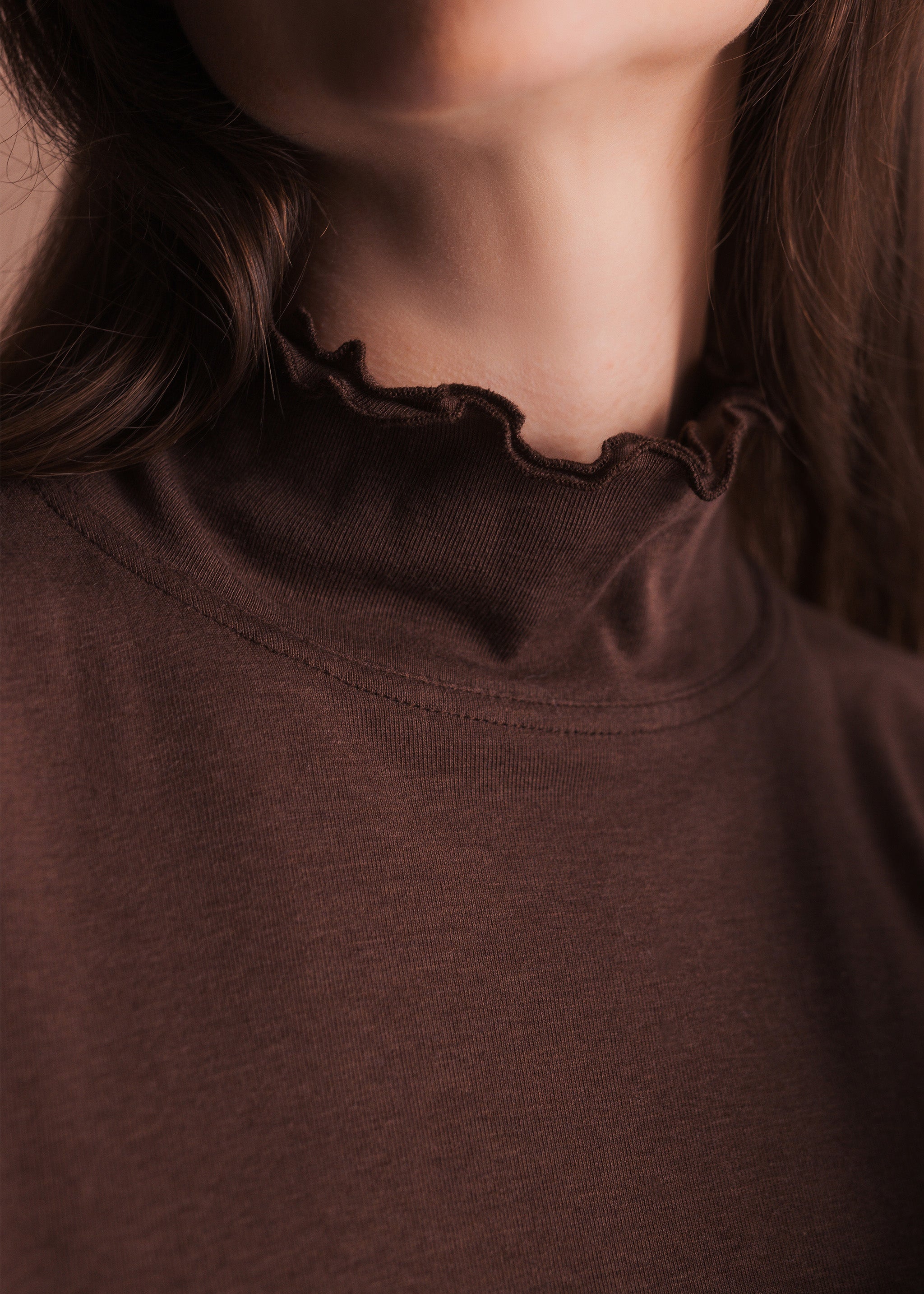 Shirt mit Rüschenkragen