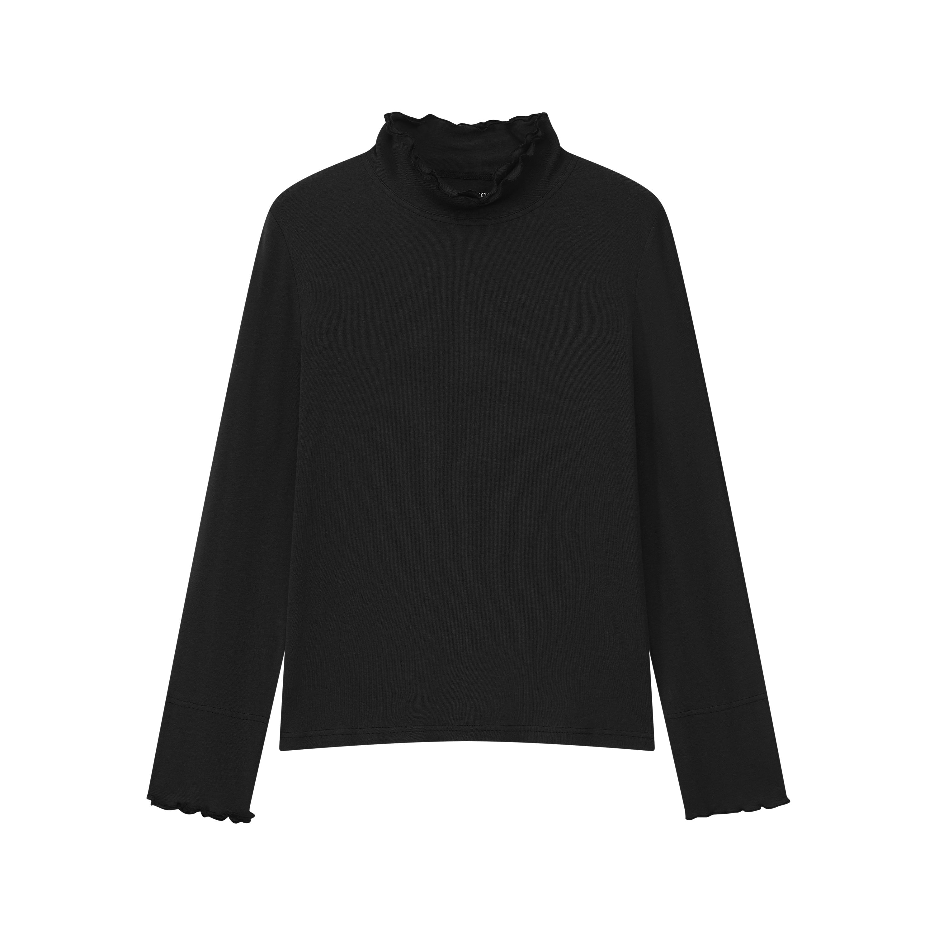 Shirt mit Rüschenkragen