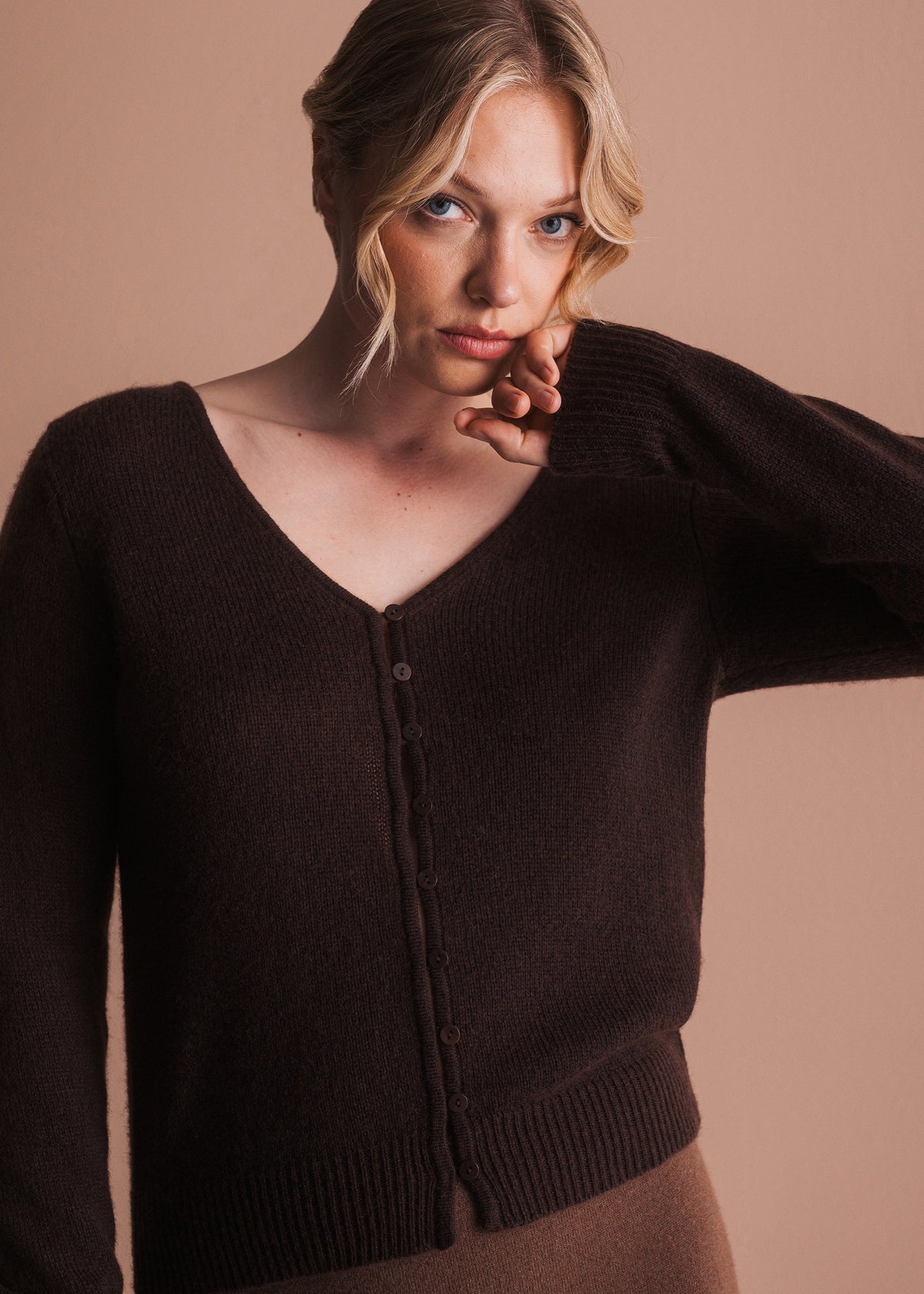 Strickjacke mit Knopfleiste