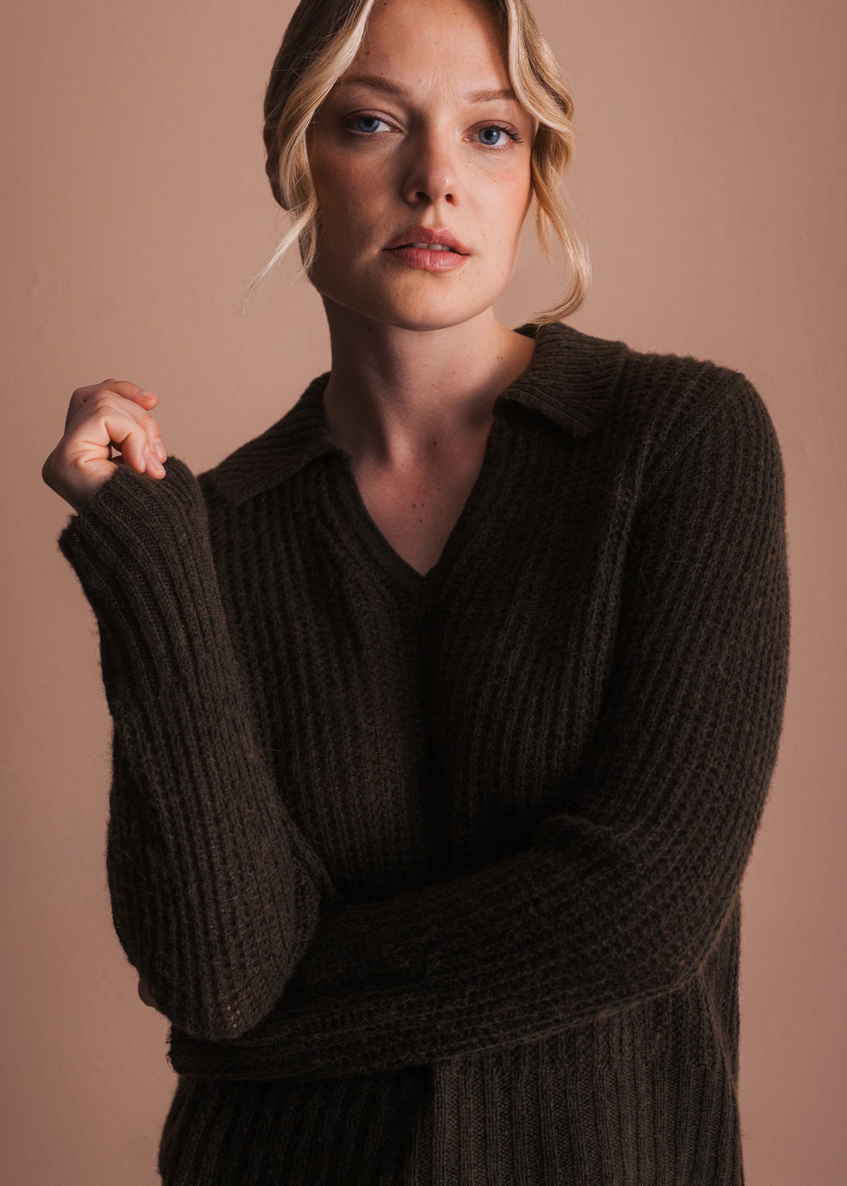 Pullover mit Polokragen