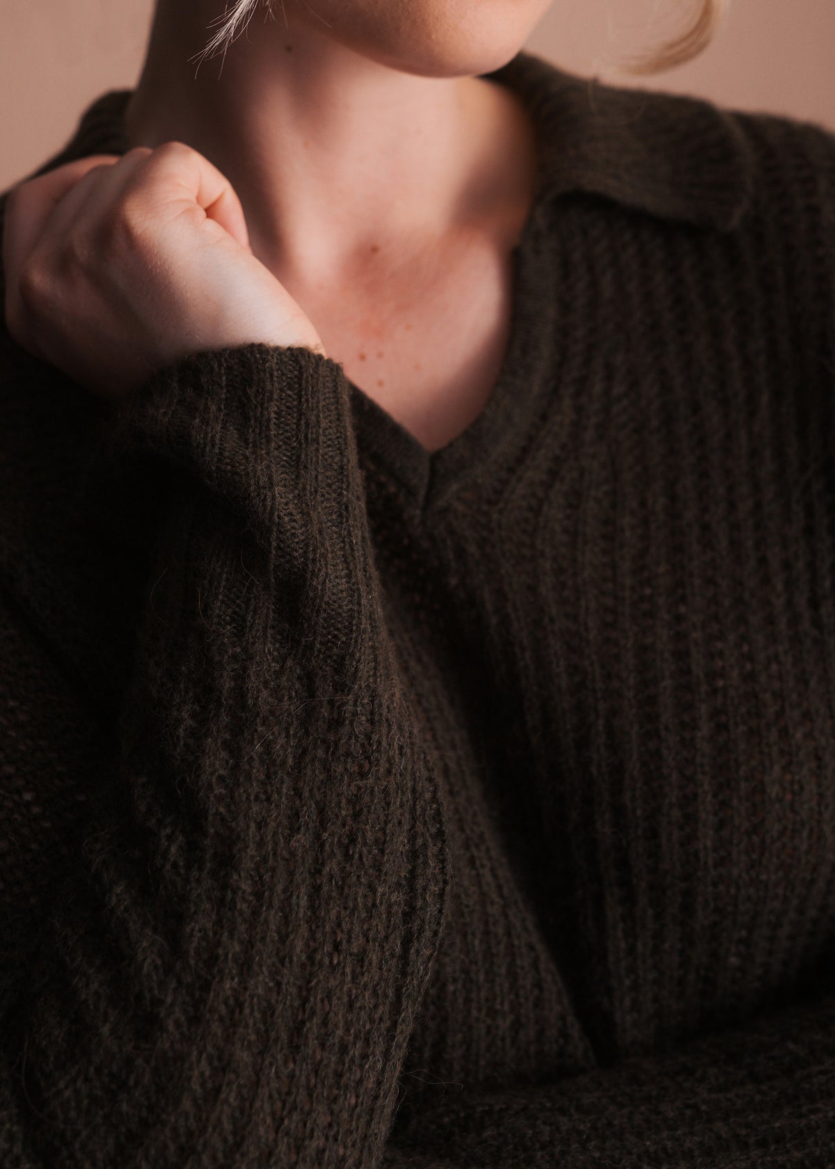 Pullover mit Polokragen