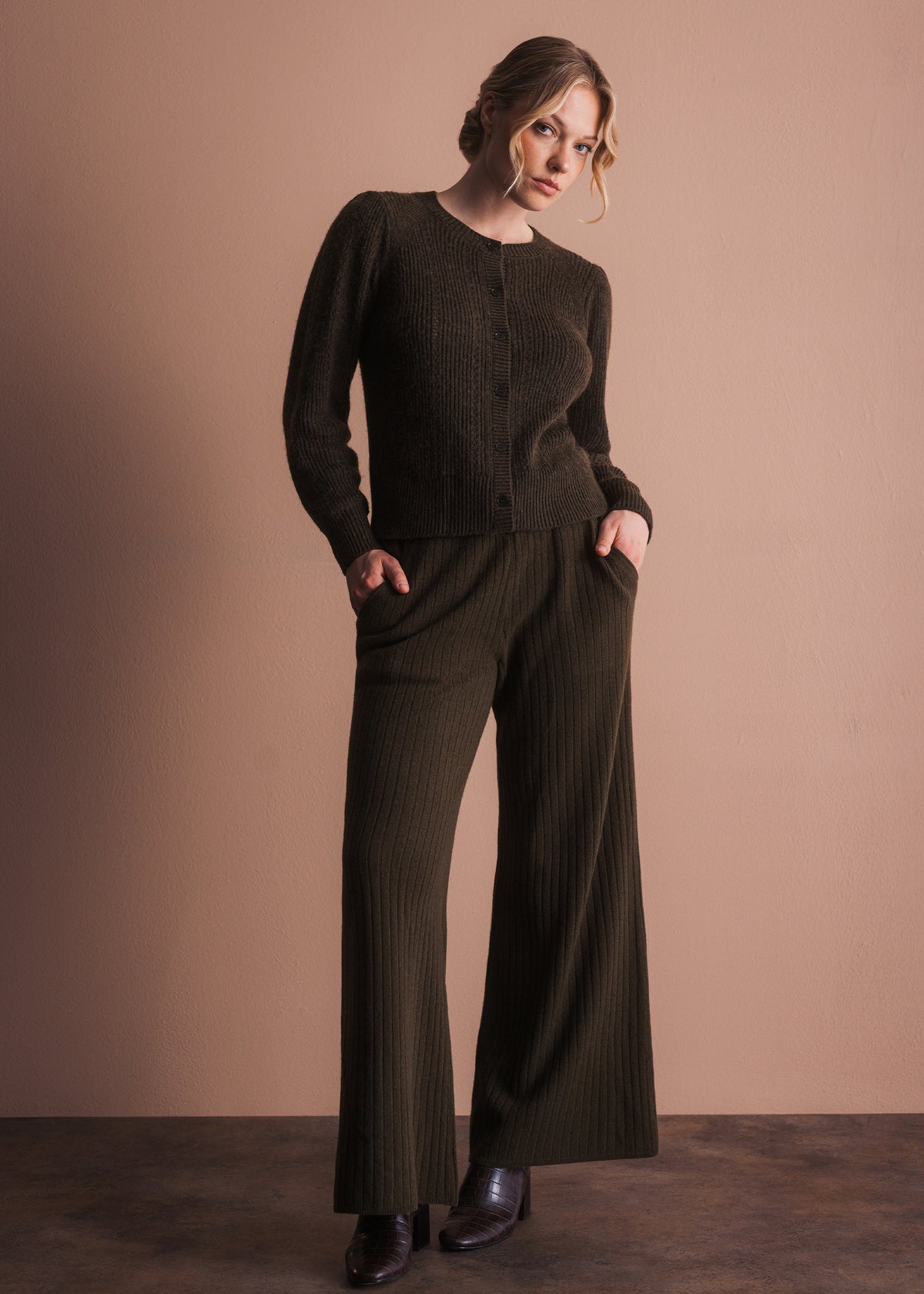 Cardigan with Button Placket