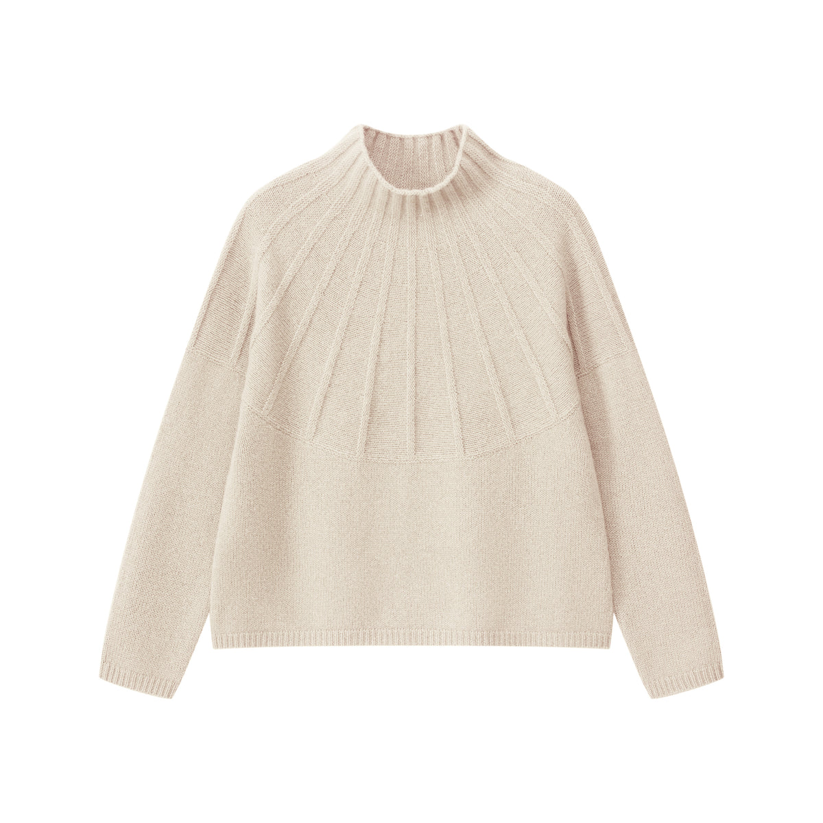 Pullover mit Stehkragen aus reiner Merinowolle