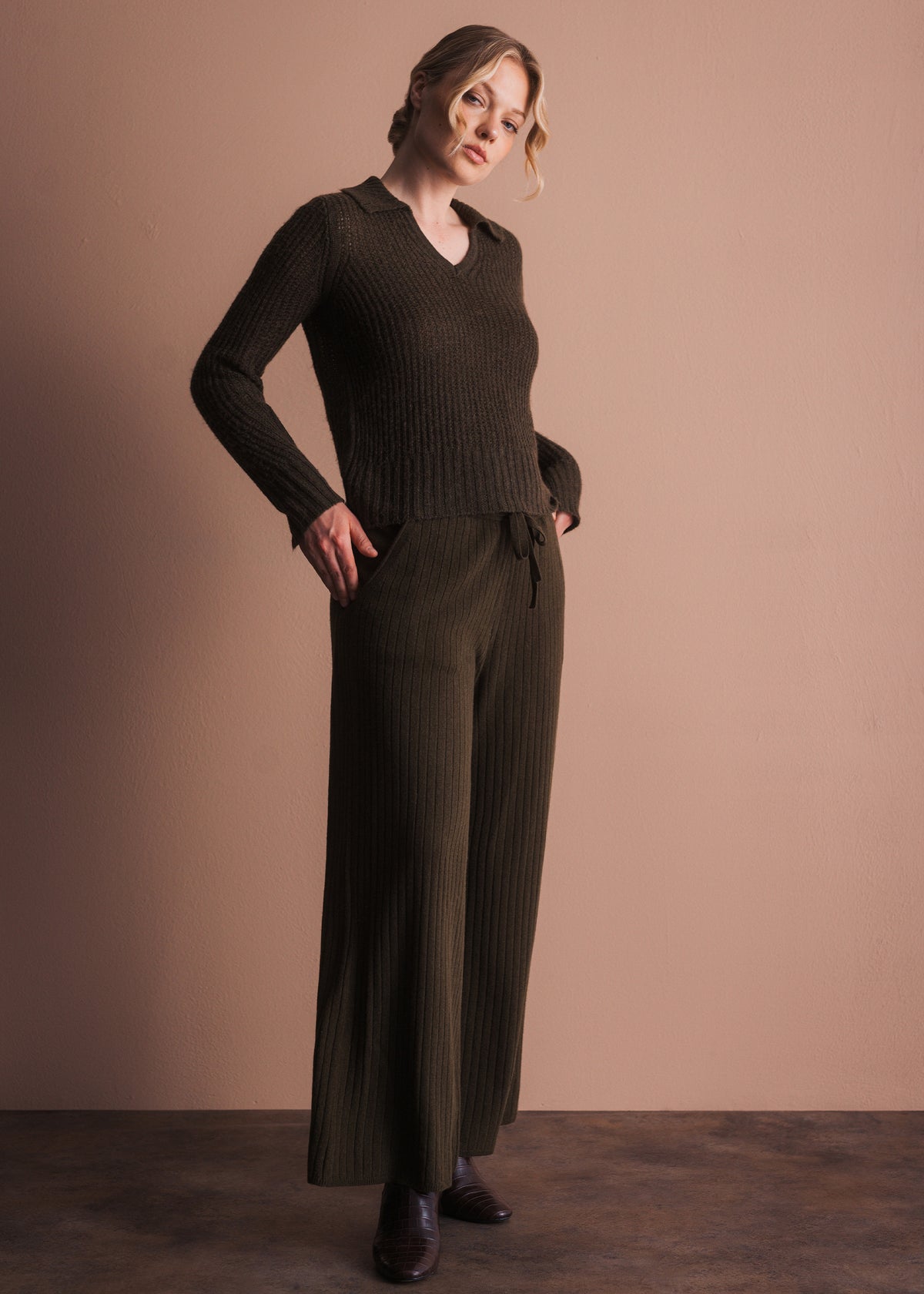 Strickhose mit Bindeband
