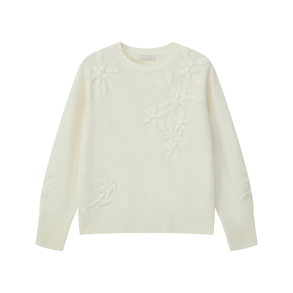 Pullover mit Blumenstickerei