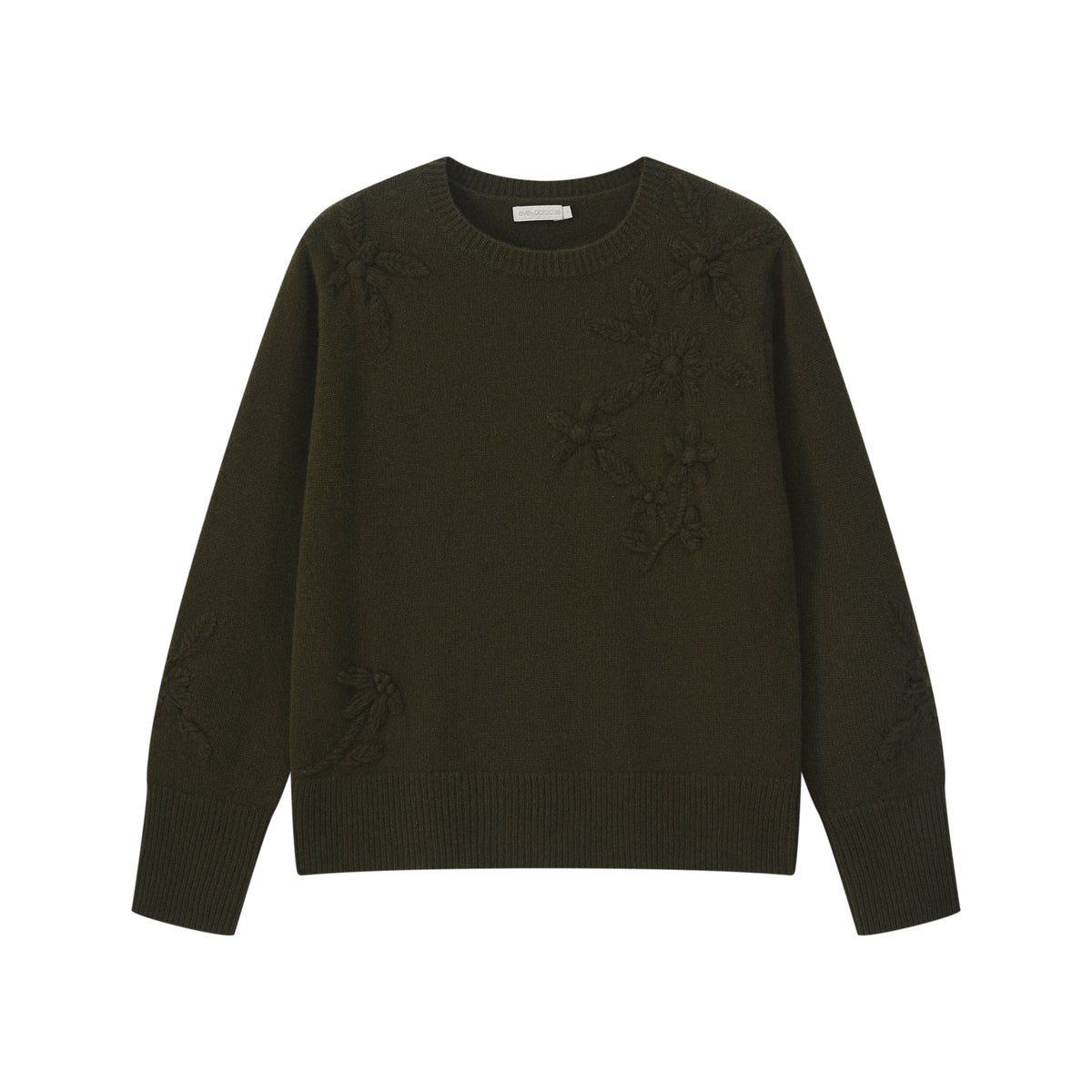 Pullover mit Blumenstickerei