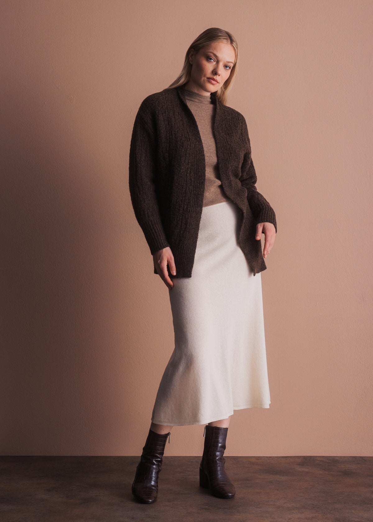 Offene Strickjacke