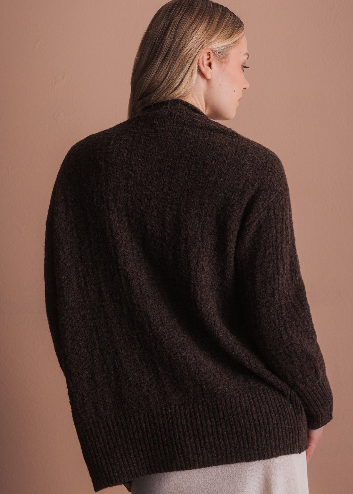 Offene Strickjacke