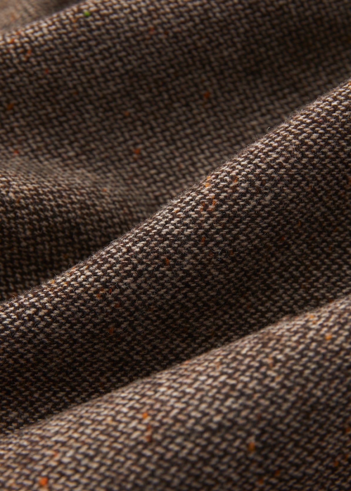 Weste aus Donegal Tweed in Braun meliert