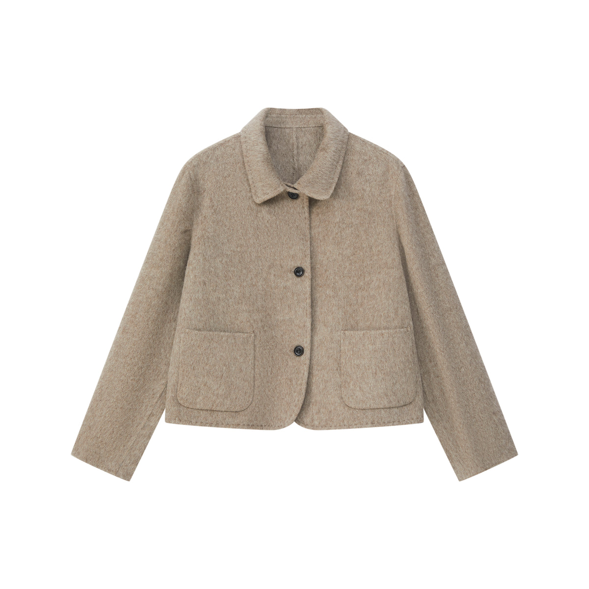 Kurze Jacke mit Reverskragen
