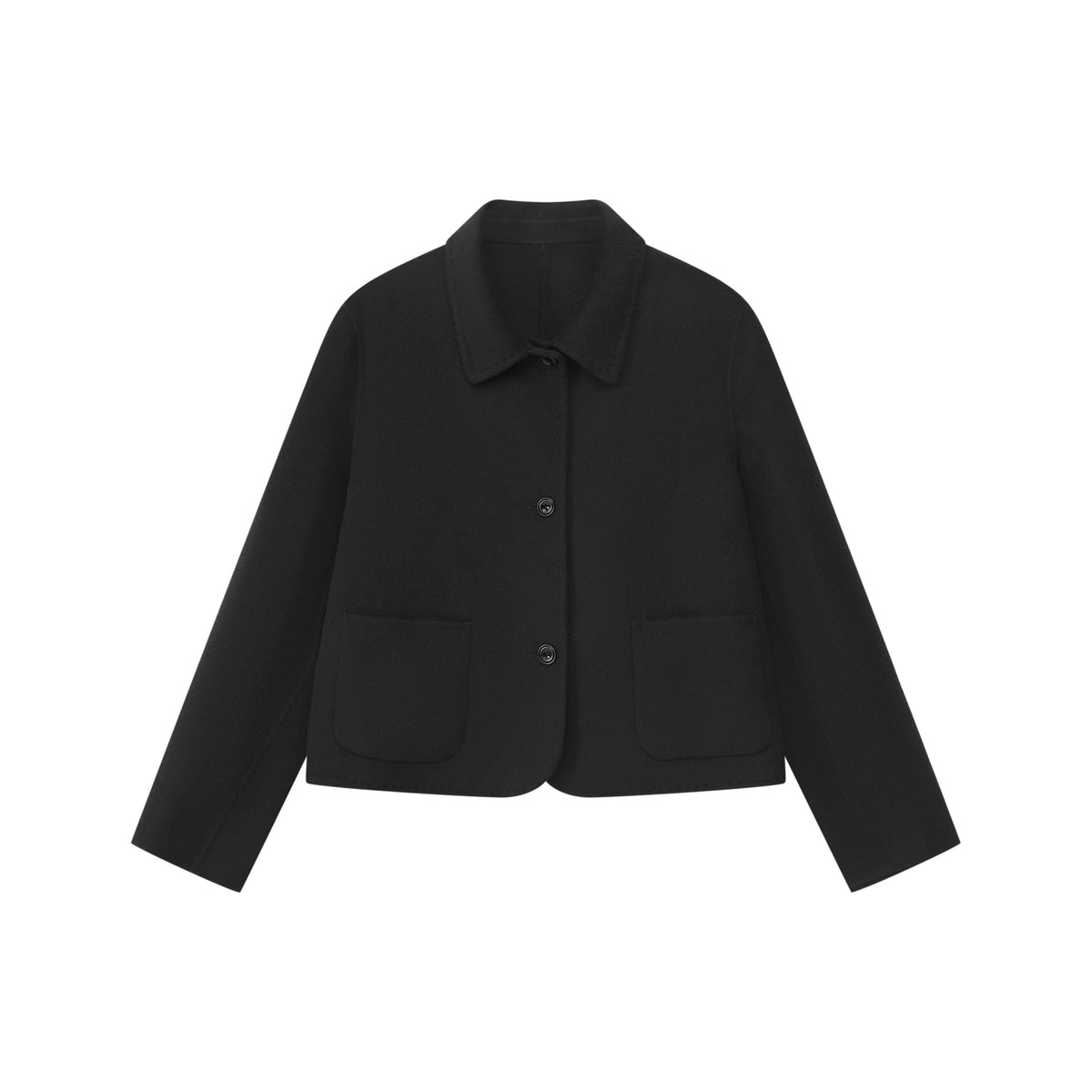 Kurze Jacke mit Reverskragen
