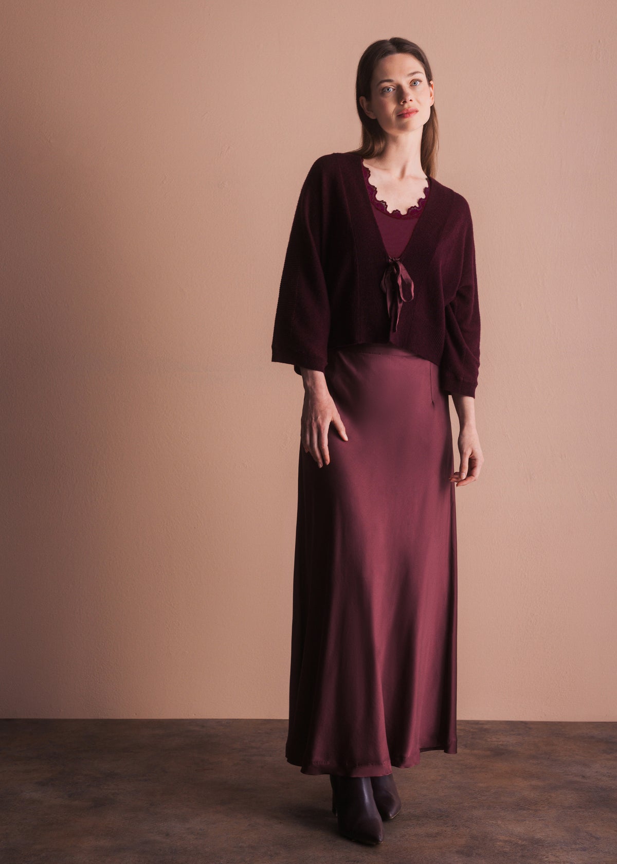 Cardigan mit Satinband