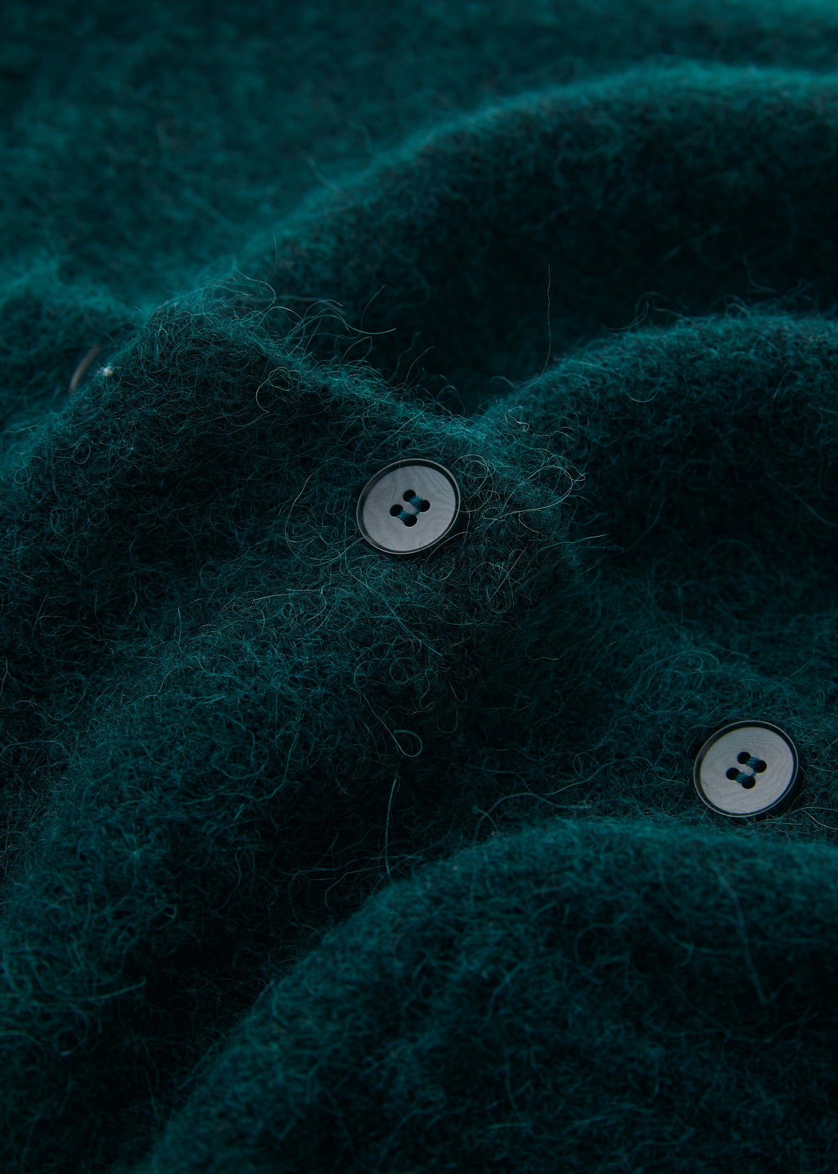 Cardigan mit Rundkragen in Petrol