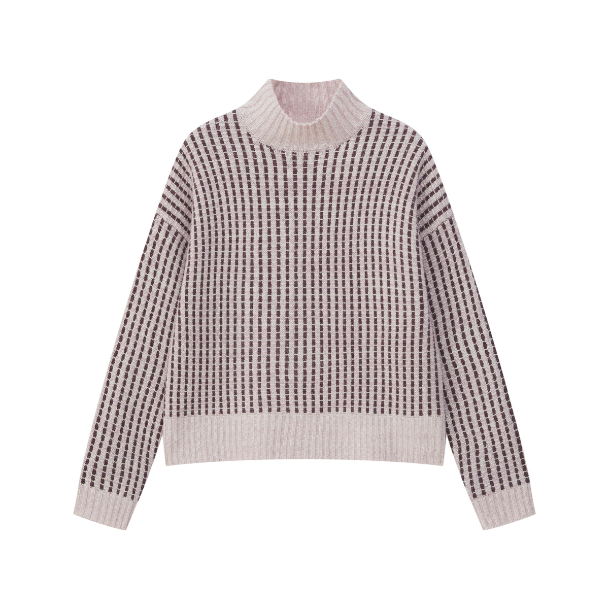Pullover mit Streifenmuster in Flieder