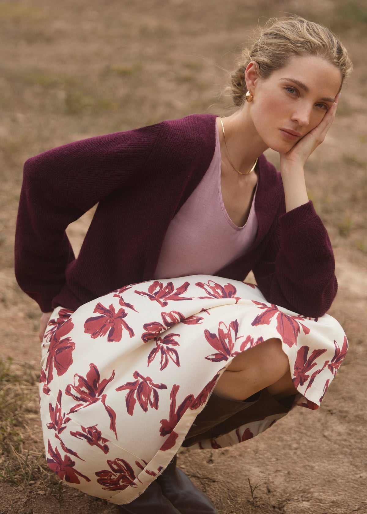 Rock mit Blumenprint