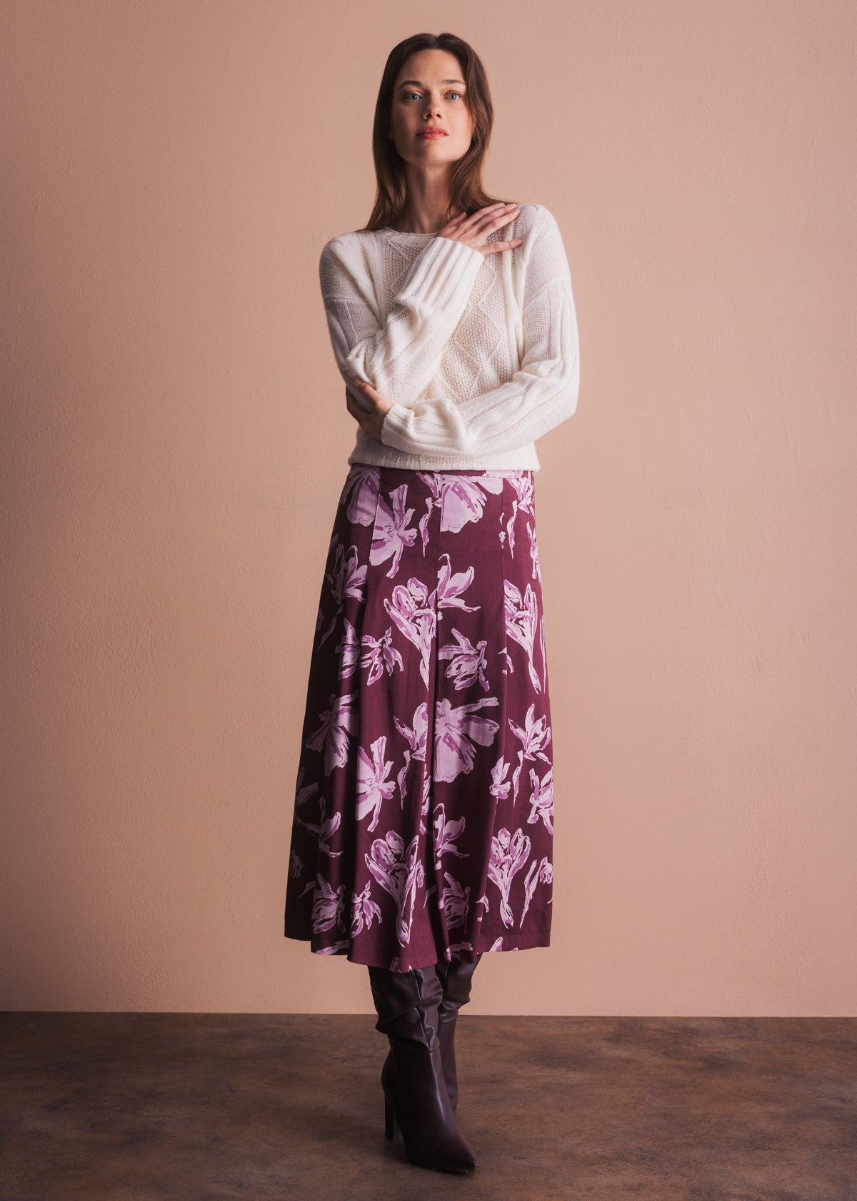 Floral Print Skirt