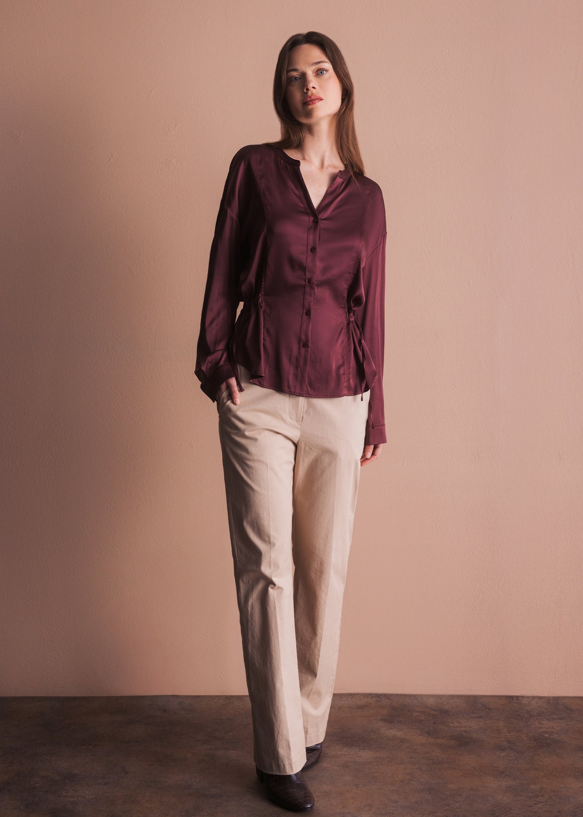 Bluse mit Bindedetail