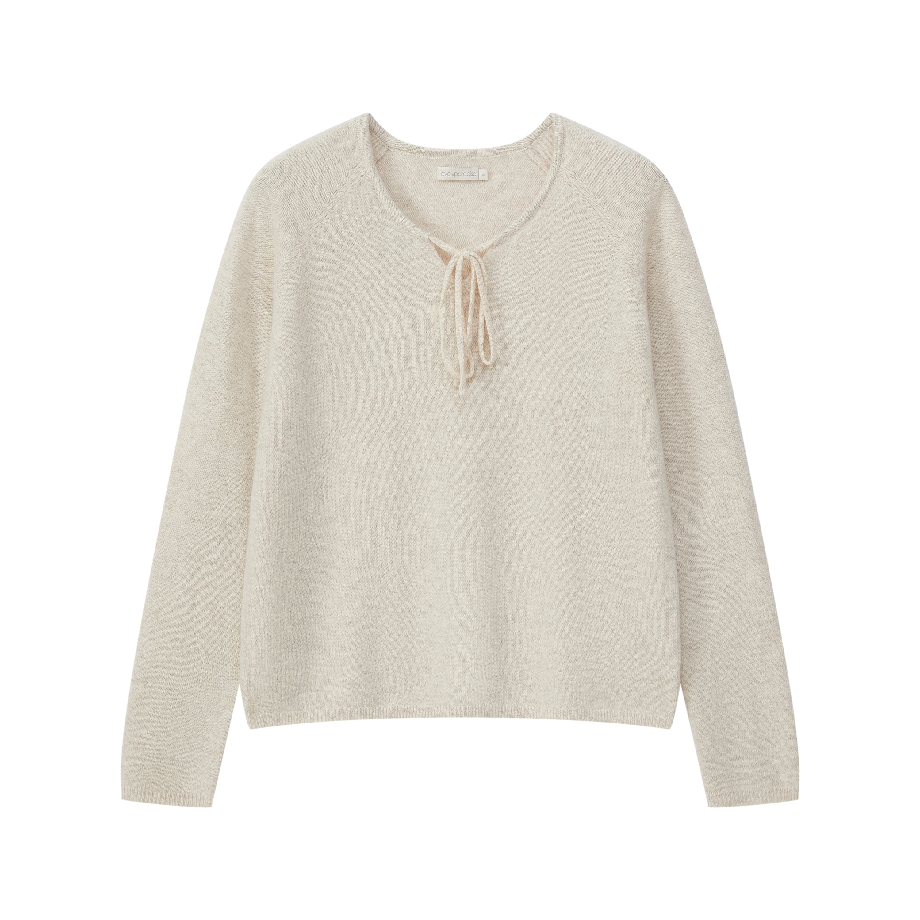 Pullover mit Bindeband am Rundhalsausschnitt