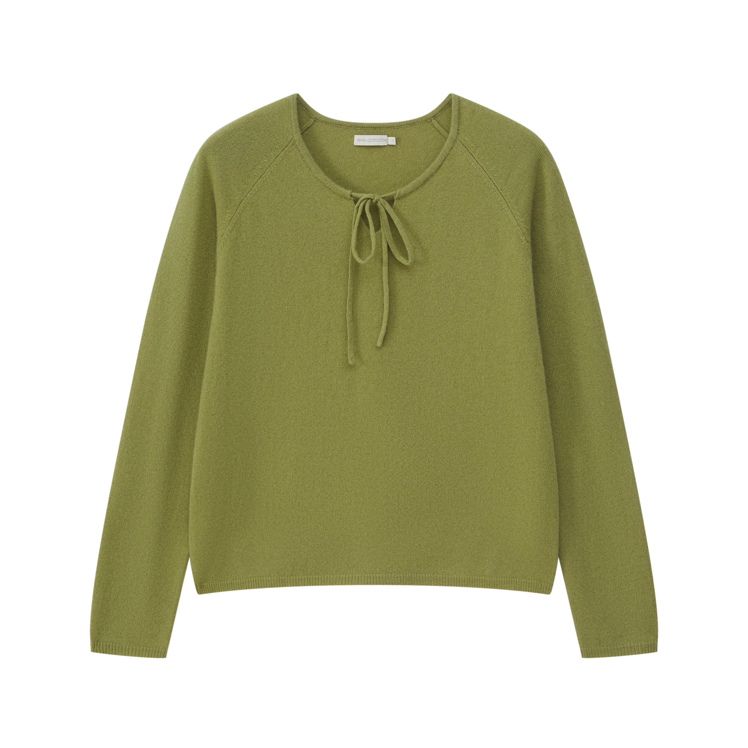 Pullover mit Bindeband am Rundhalsausschnitt
