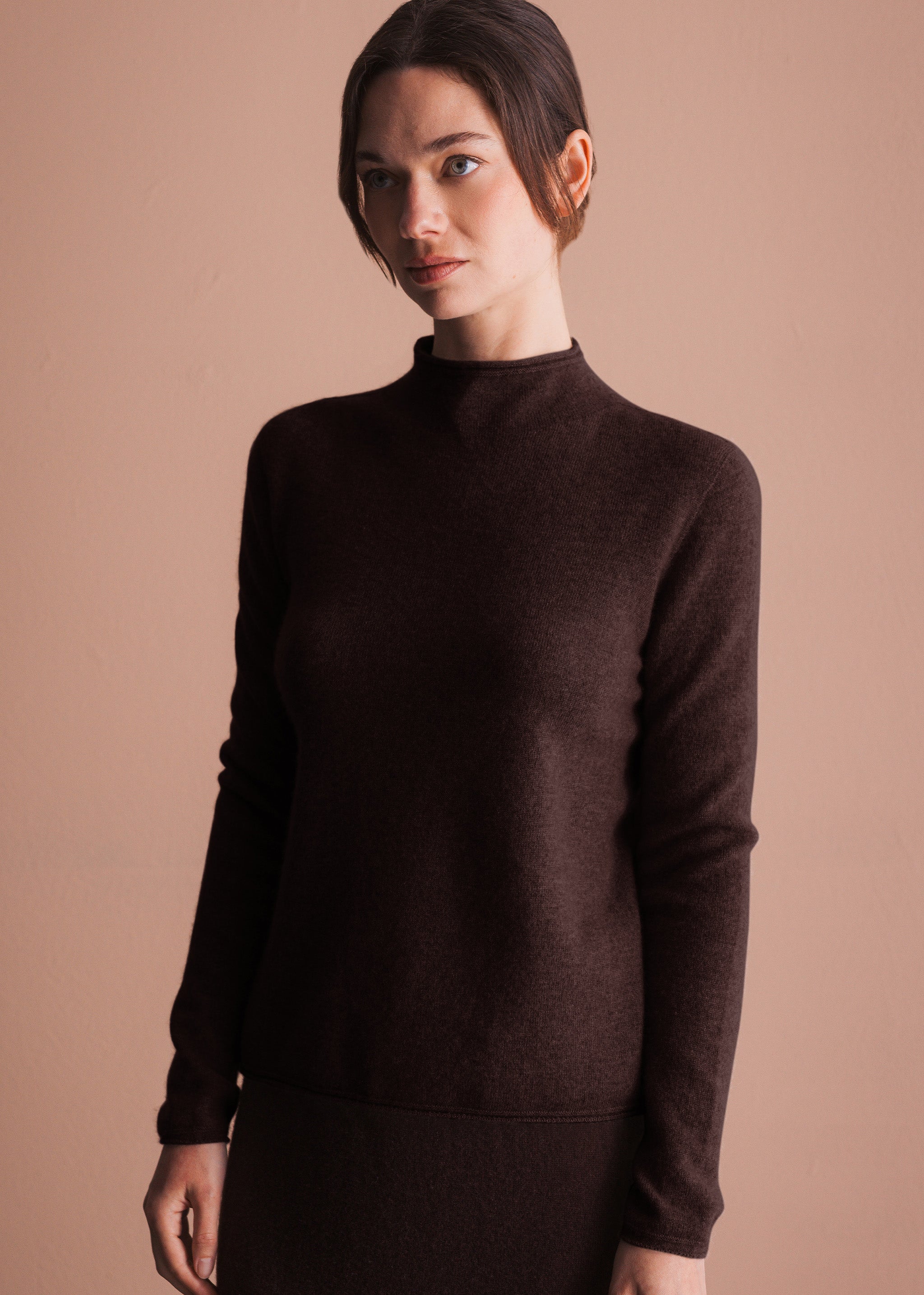 Pullover mit Stehkragen aus Kaschmir