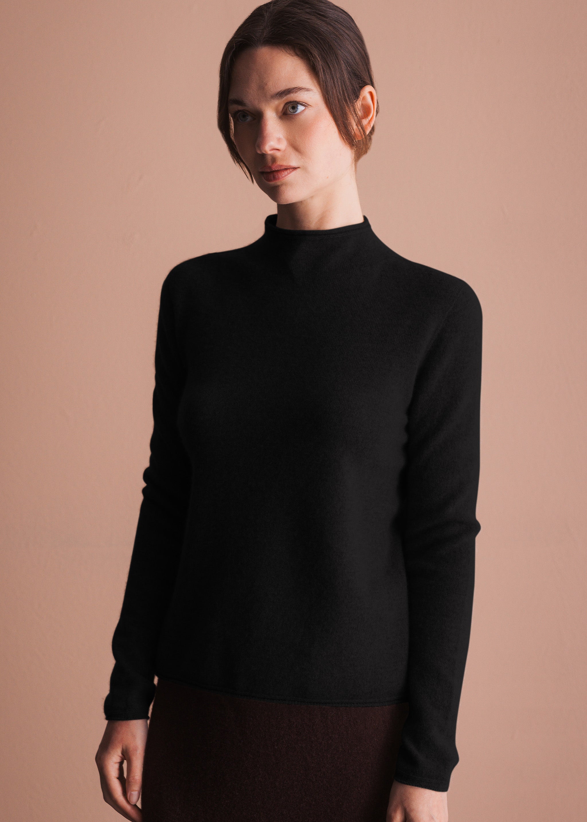 Pullover mit Stehkragen aus Kaschmir