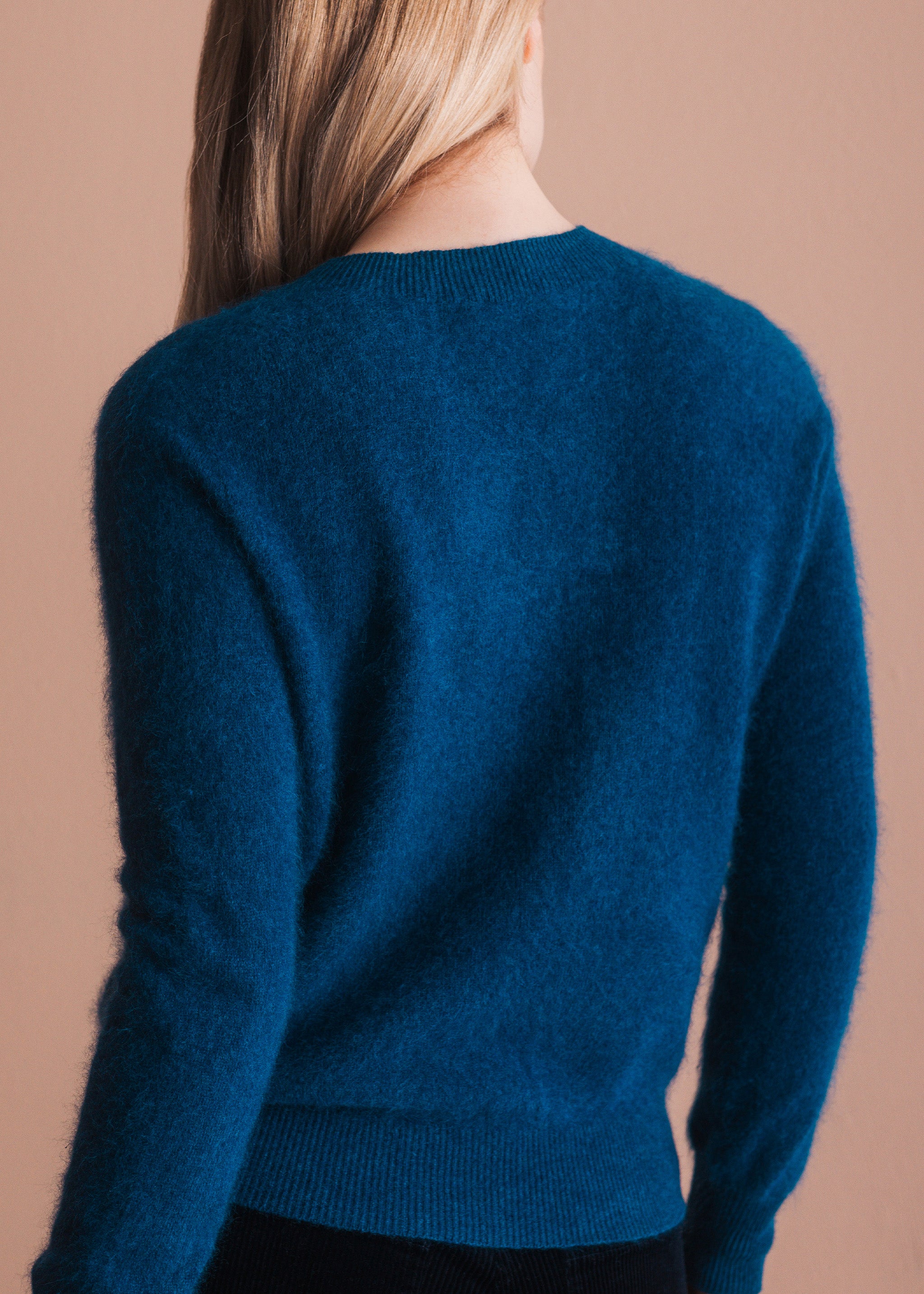 Pullover mit Rundhalsausschnitt aus gebrushtem Garn