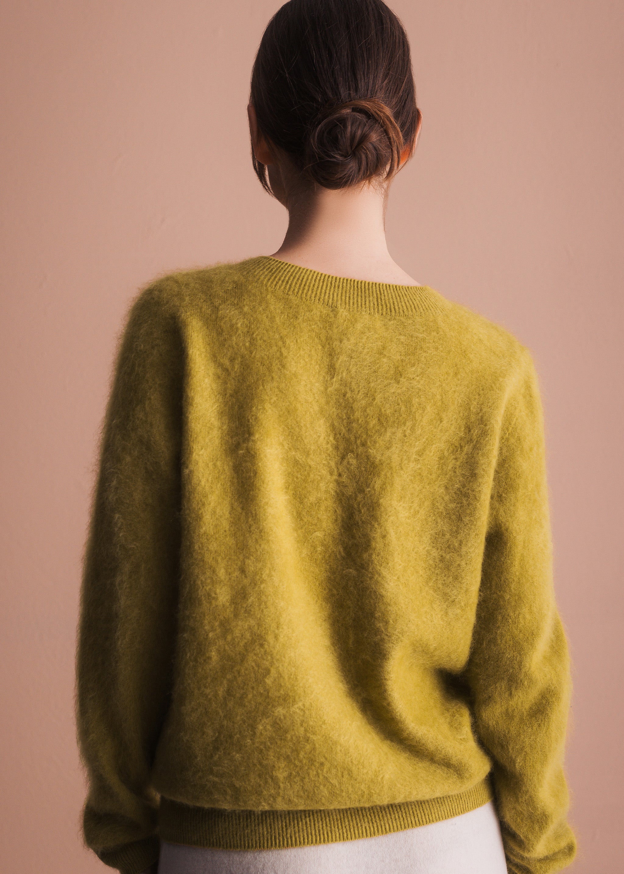 Pullover mit Rundhalsausschnitt aus gebrushtem Garn