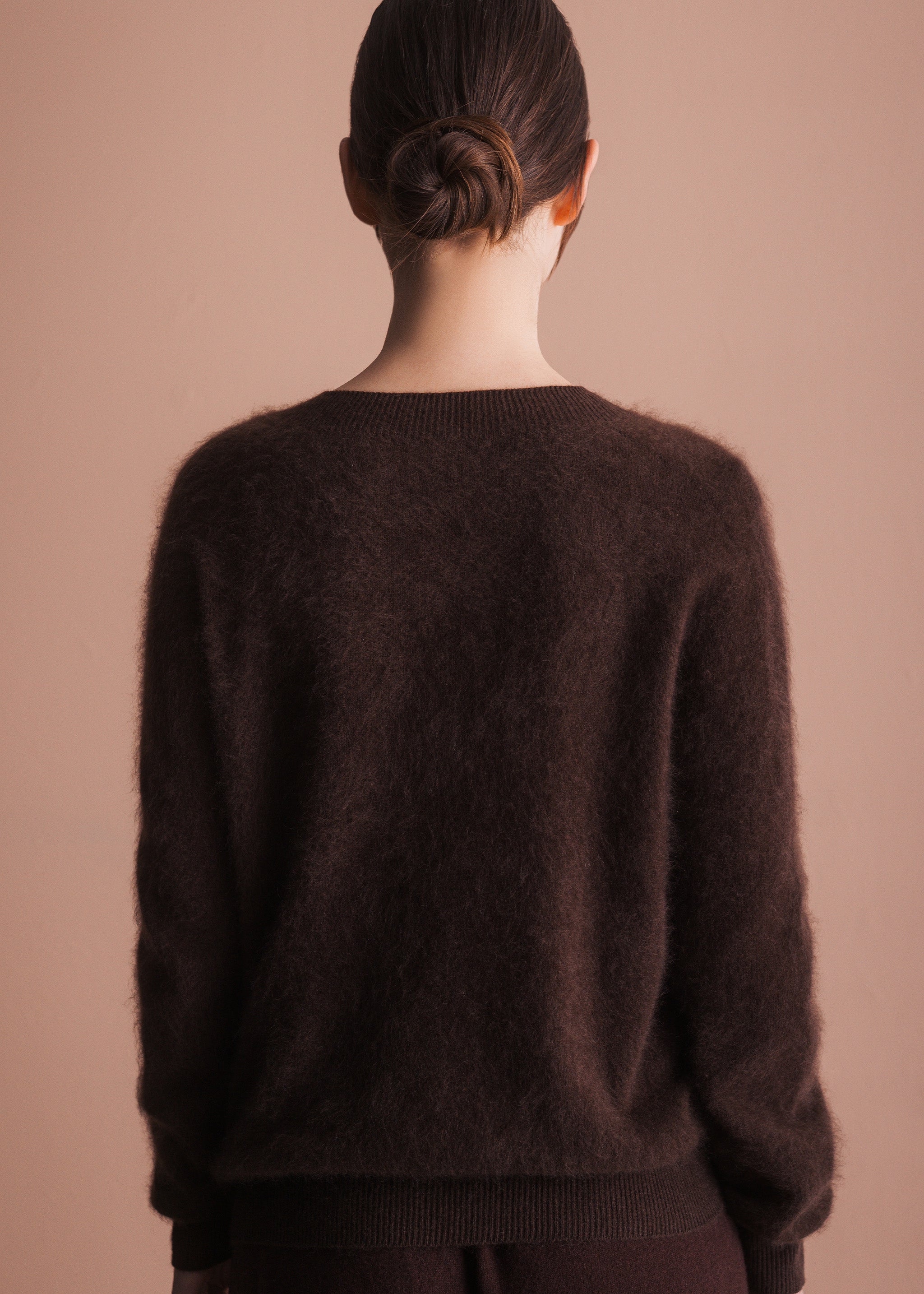 Pullover mit Rundhalsausschnitt aus gebrushtem Garn