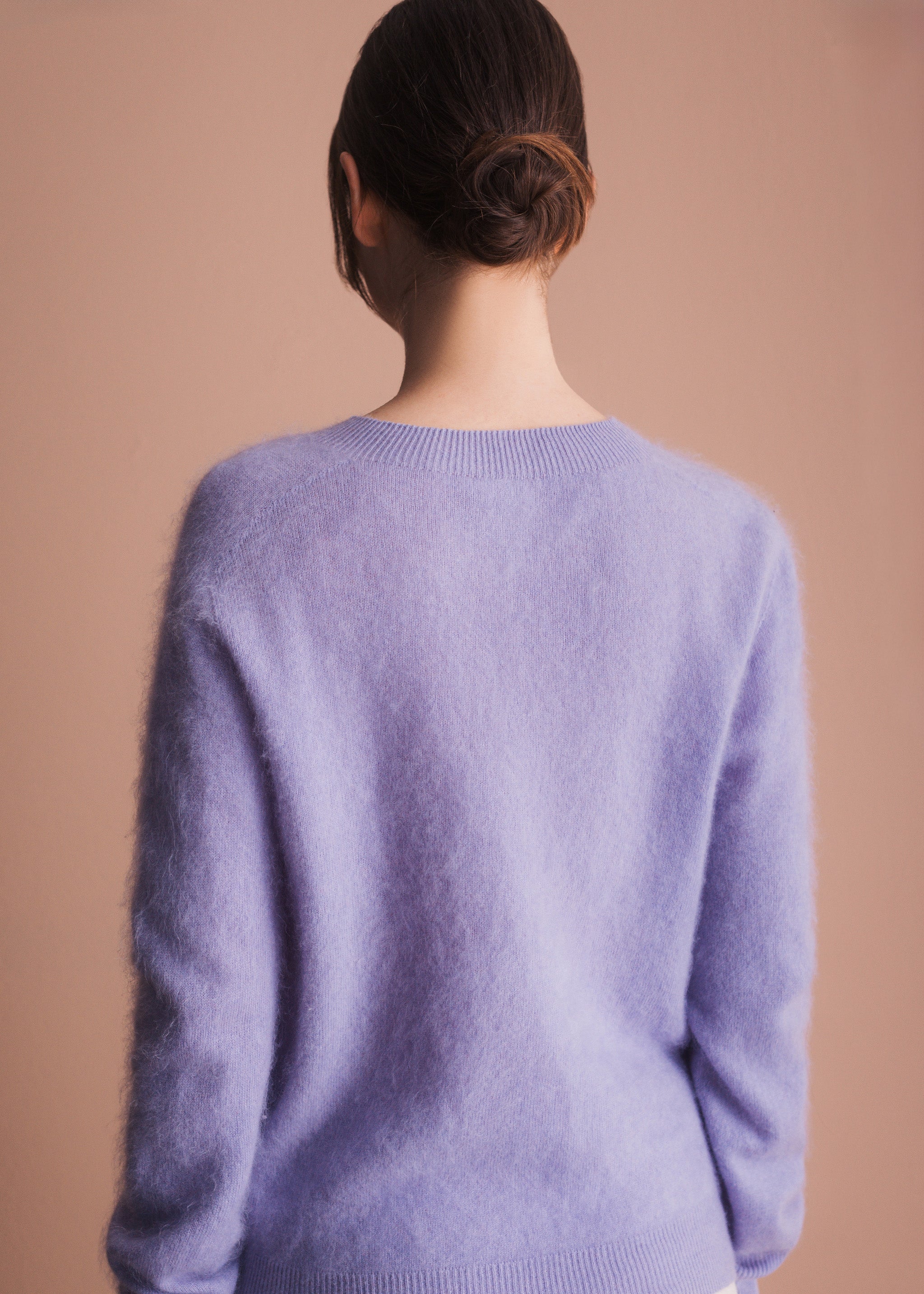 Pullover mit Rundhalsausschnitt aus gebrushtem Garn